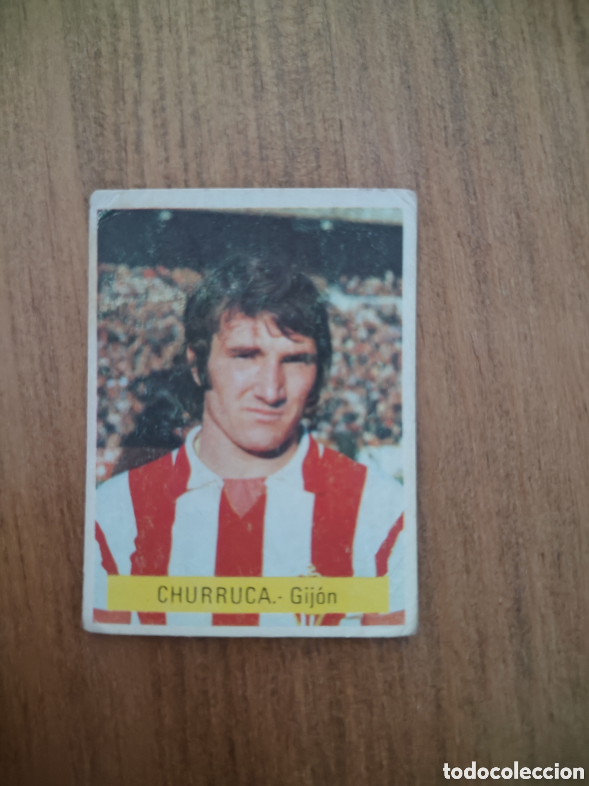 Cromos de F&uacute;tbol: Fini 75 76 sin pegar dep&oacute;sito MU Sporting Gij&oacute;n Churruca