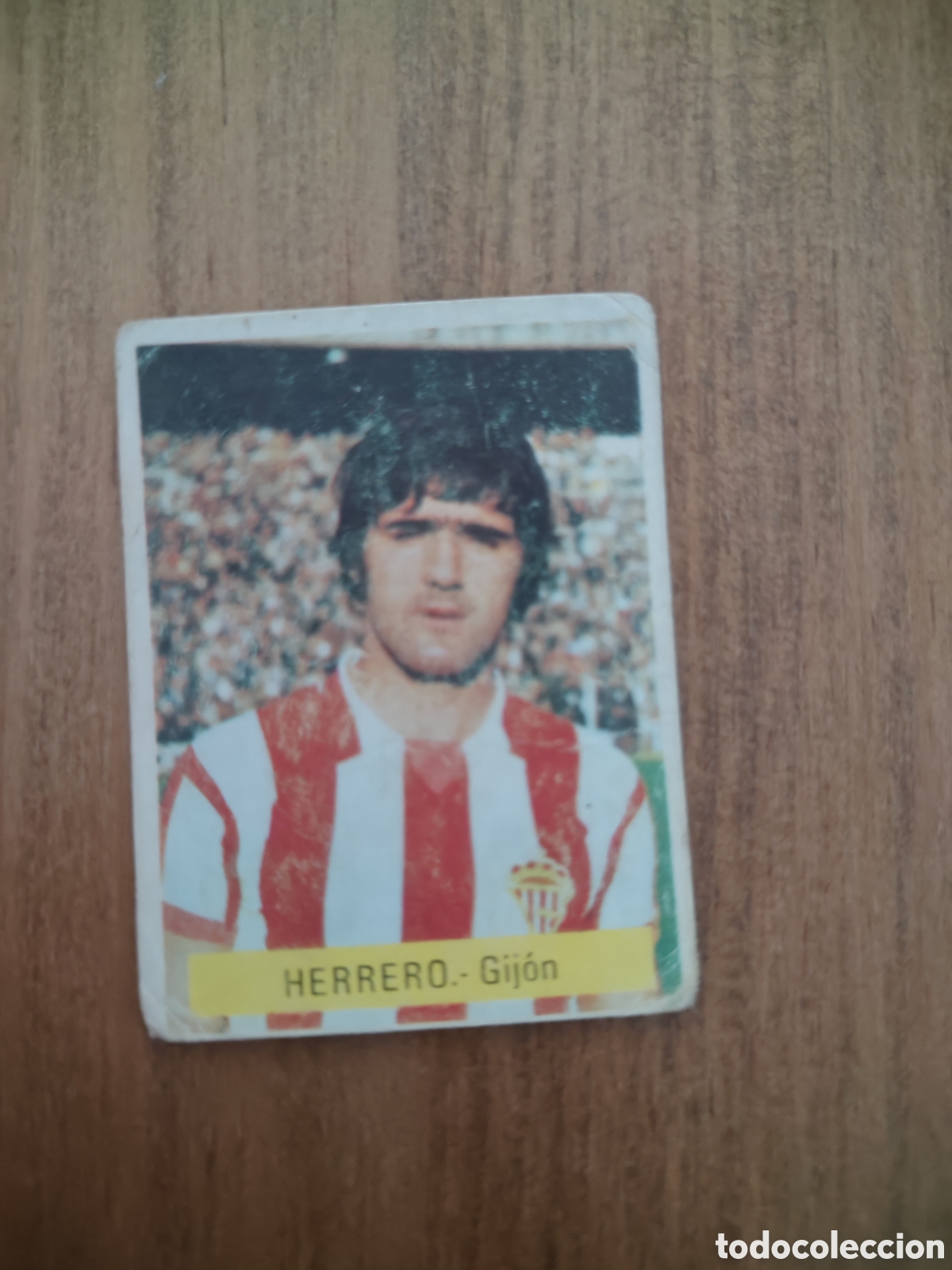 Cromos de F&uacute;tbol: Fini 75 76 sin pegar dep&oacute;sito MU Sporting Gij&oacute;n Herrero