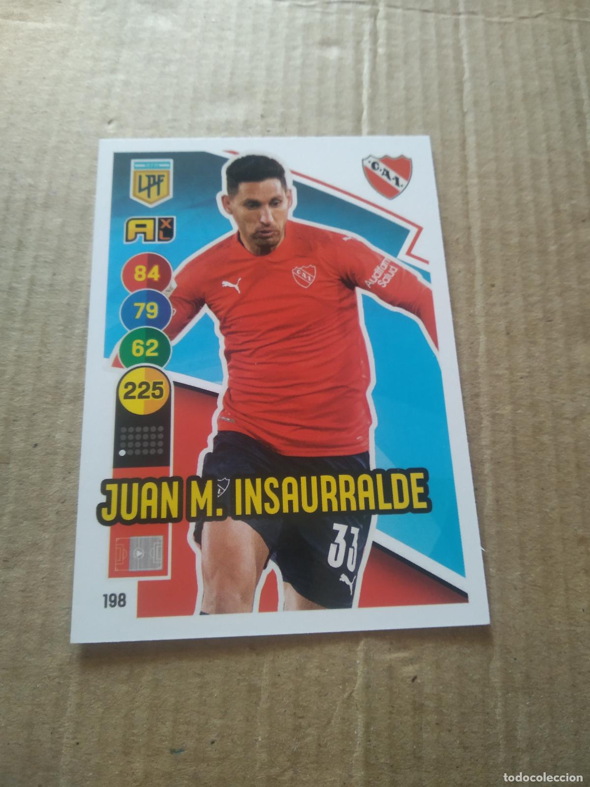 Cromos de F&uacute;tbol: 198 JUAN M. INSAURRALDE INDEPENDIENTE CROMO FUTBOL ARGENTINO PANINI LIGA ARGENTINA 2021 ADRENALYN
