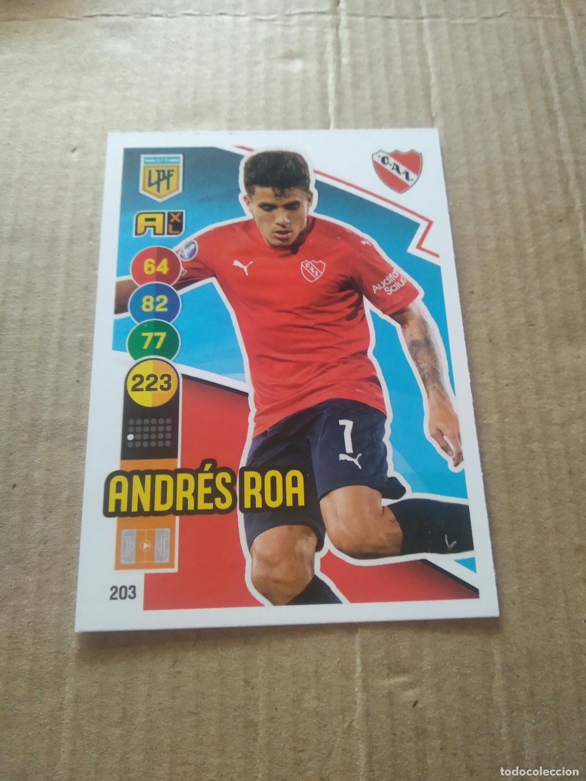 Cromos de F&uacute;tbol: 203 ANDRES ROA INDEPENDIENTE CROMO FUTBOL ARGENTINO PANINI LIGA ARGENTINA 2021 ADRENALYN
