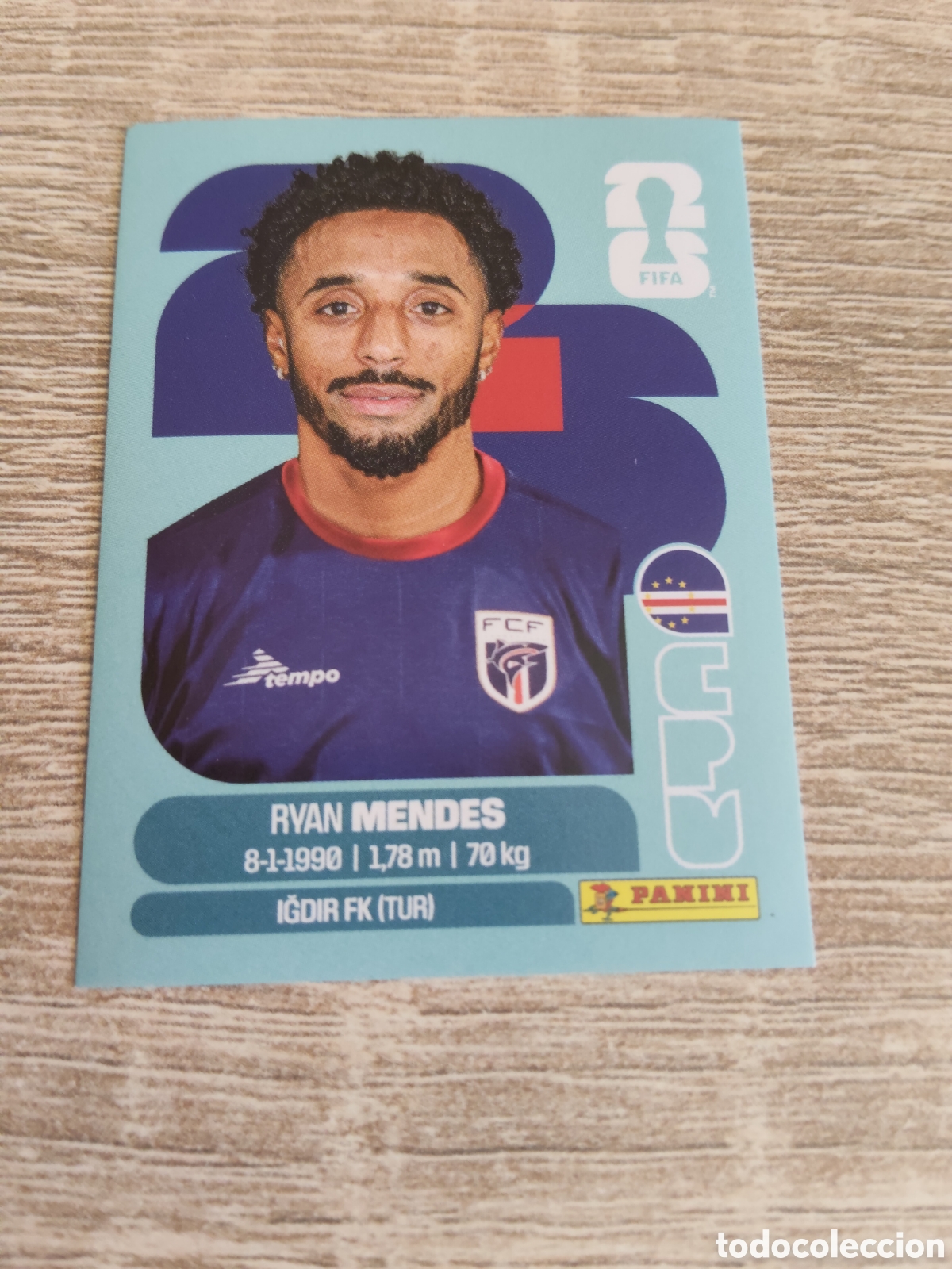 Cromos de F&uacute;tbol: Panini mundial 2026 CPV 17 Ryan Mendes Cabo Verde
