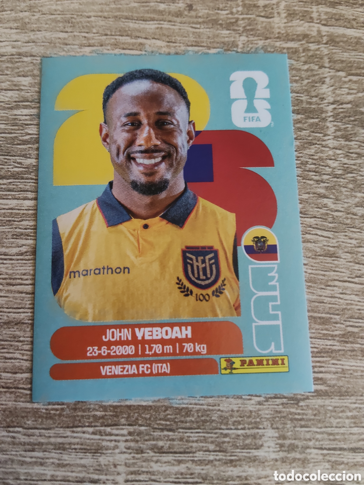 Cromos de F&uacute;tbol: Panini mundial 2026 ECU 14 John Yeboah Ecuador