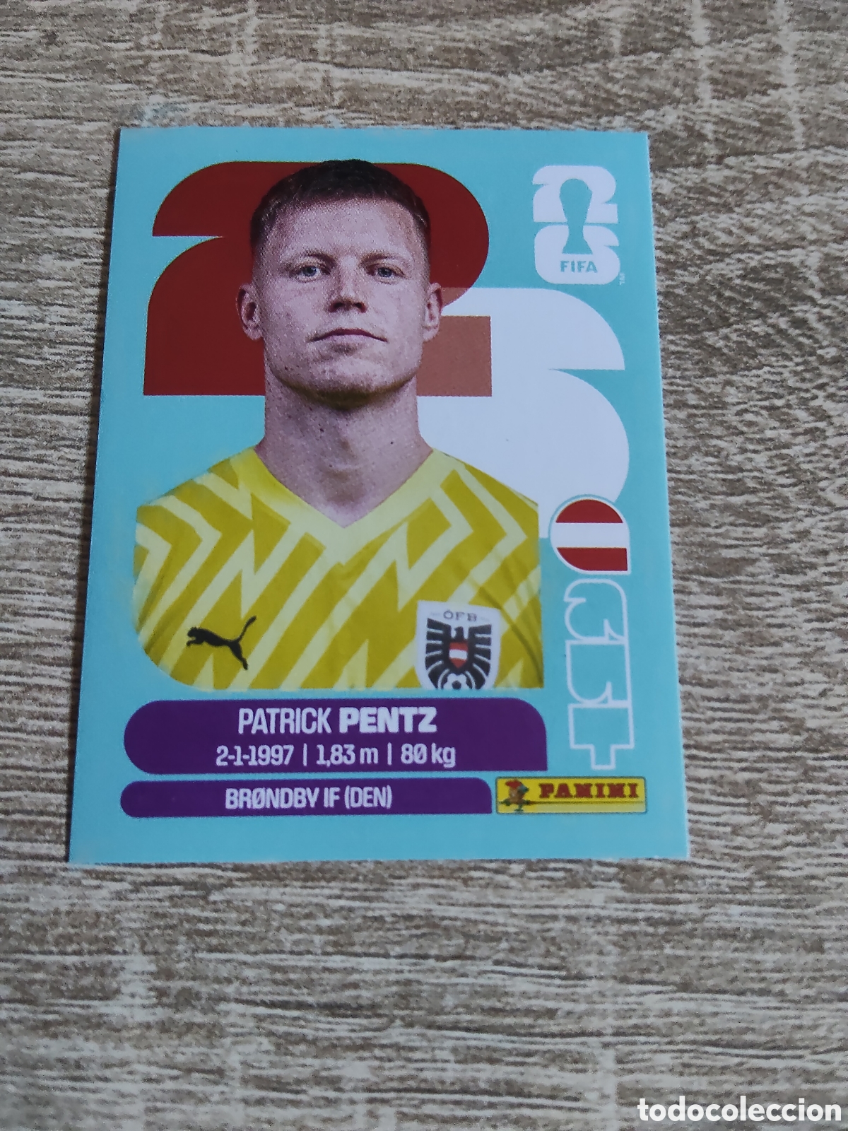 Cromos de F&uacute;tbol: Panini mundial 2026 AUT 3 Patrick Pentz Austria