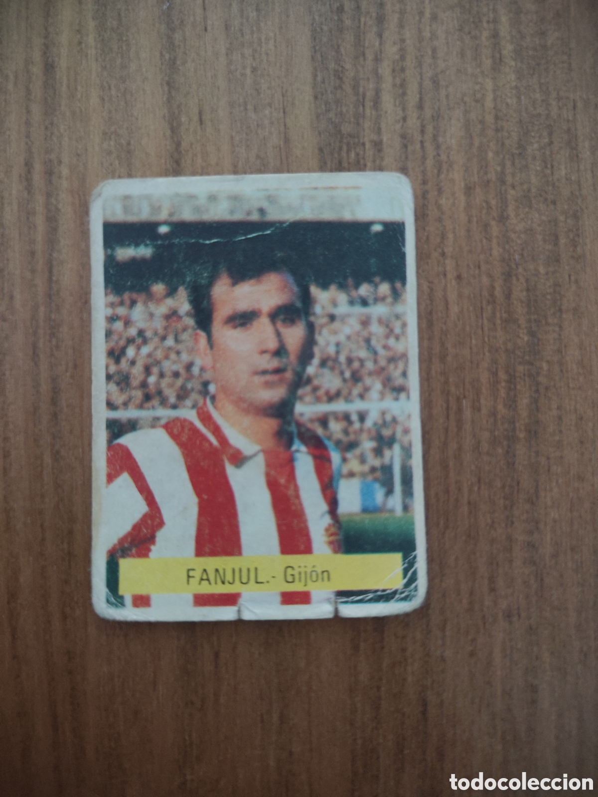 Cromos de F&uacute;tbol: Fini 75 76 sin pegar dep&oacute;sito MU Sporting Gij&oacute;n Fanjul