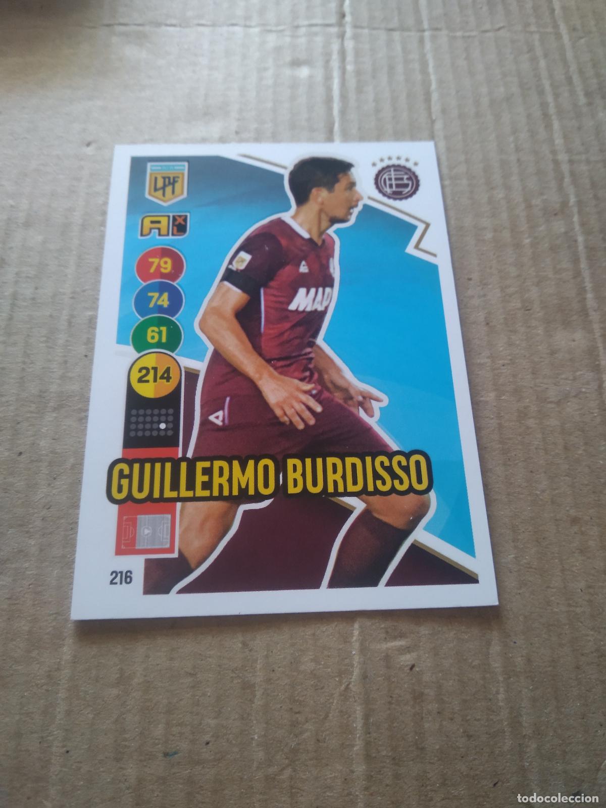 Cromos de F&uacute;tbol: 216 GUILLERMO BURDISSO LANUS CROMO FUTBOL ARGENTINO PANINI LIGA ARGENTINA 2021 ADRENALYN