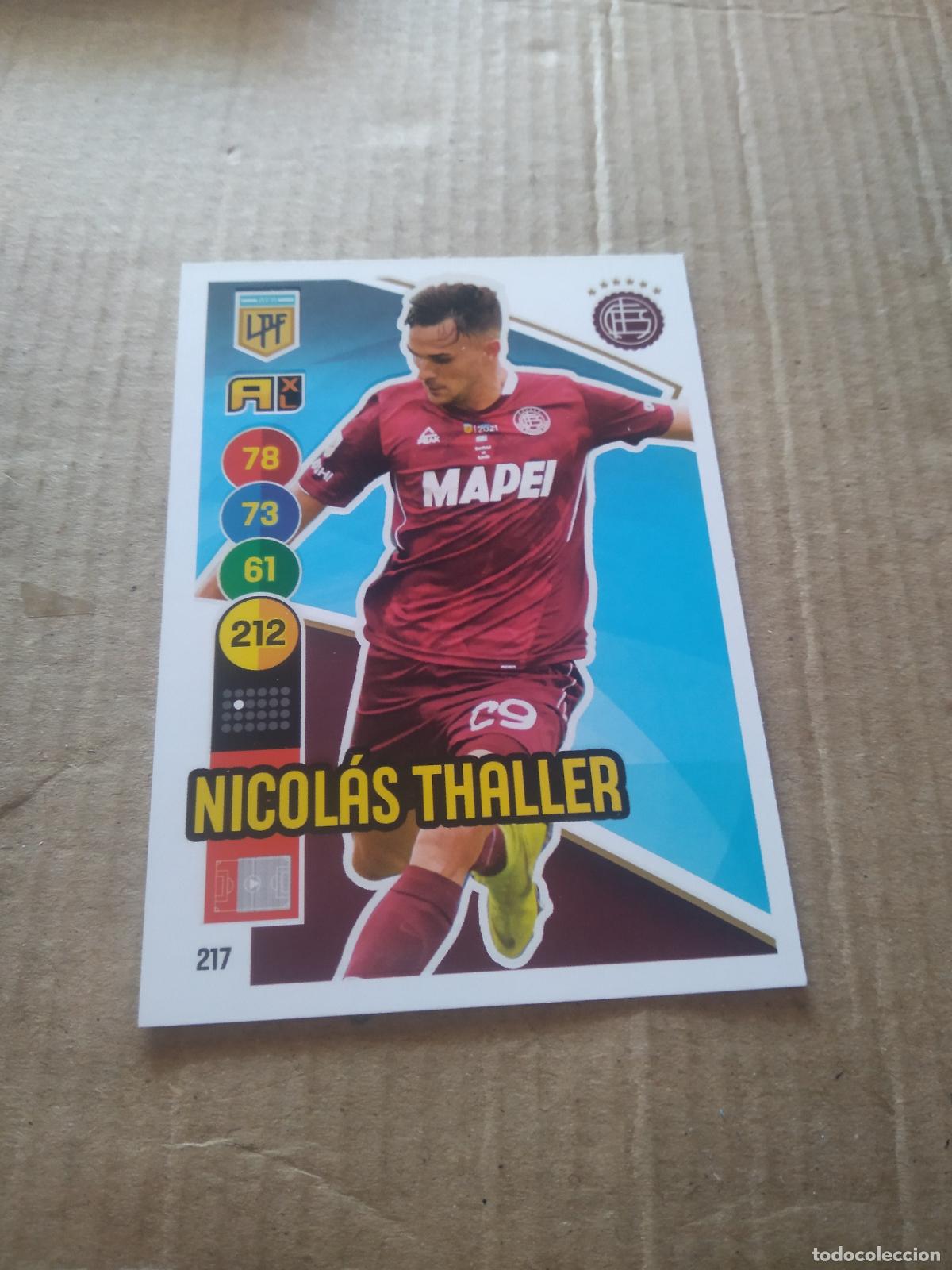 Cromos de F&uacute;tbol: 217 NICOLAS THALLER LANUS CROMO FUTBOL ARGENTINO PANINI LIGA ARGENTINA 2021 ADRENALYN