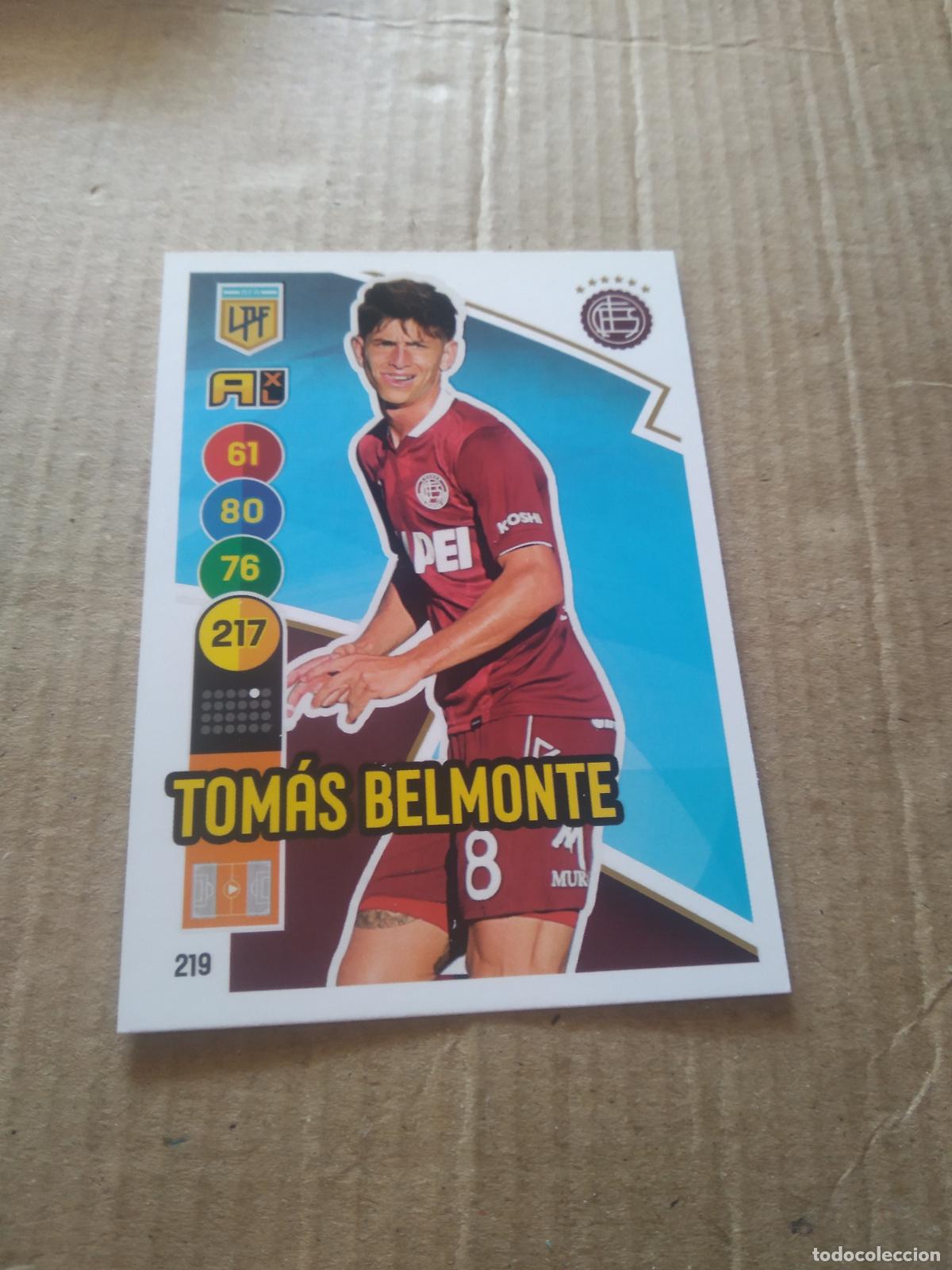Cromos de F&uacute;tbol: 219 TOMAS BELMONTE LANUS CROMO FUTBOL ARGENTINO PANINI LIGA ARGENTINA 2021 ADRENALYN