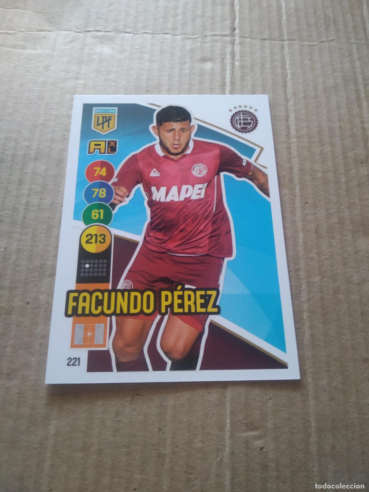 Cromos de F&uacute;tbol: 221 FACUNDO PEREZ LANUS CROMO FUTBOL ARGENTINO PANINI LIGA ARGENTINA 2021 ADRENALYN