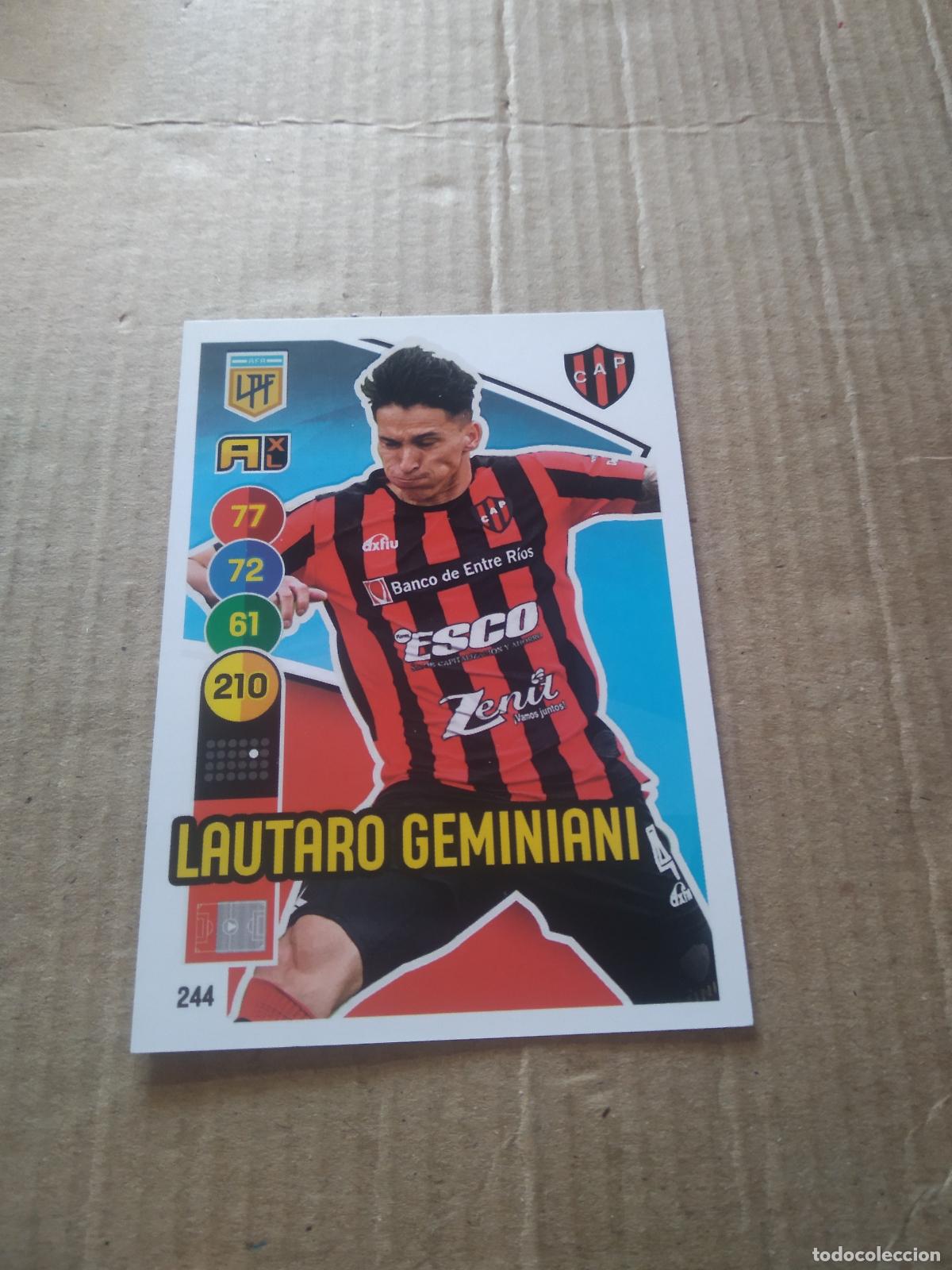 Fu&szlig;ball-Sticker: 244 LAUTARO GEMINIANI PATRONATO CROMO FUTBOL ARGENTINO PANINI LIGA ARGENTINA 2021 ADRENALYN