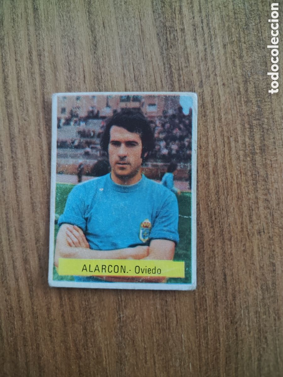Cromos de F&uacute;tbol: Fini 75 76 sin pegar dep&oacute;sito MU Oviedo Alarc&oacute;n