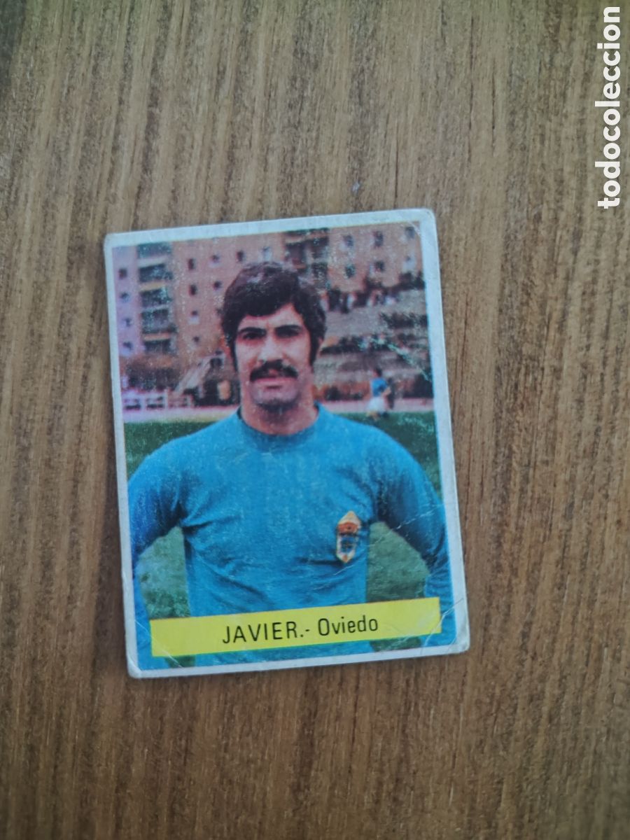 Cromos de F&uacute;tbol: Fini 75 76 sin pegar dep&oacute;sito MU Oviedo Javier