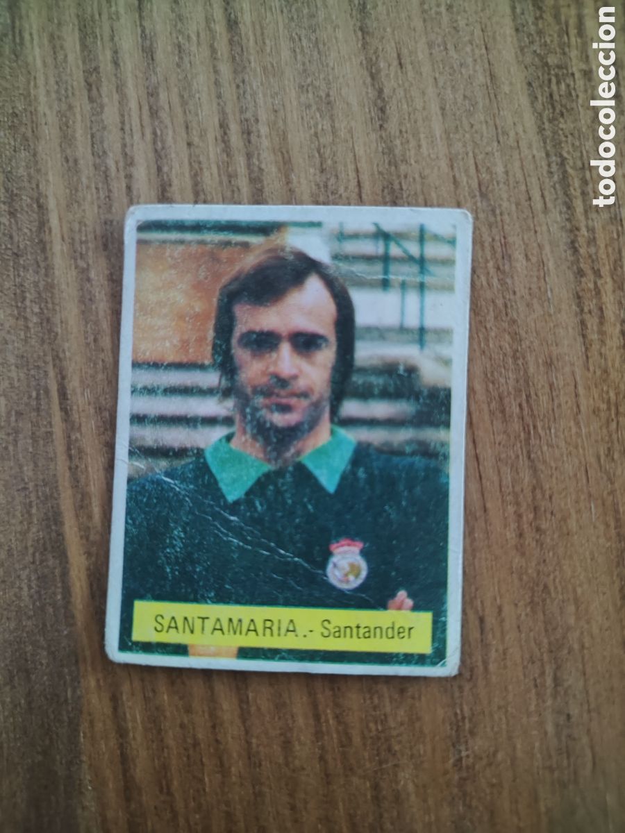 Cromos de F&uacute;tbol: Fini 75 76 sin pegar dep&oacute;sito MU Racing Santander Santamar&iacute;a