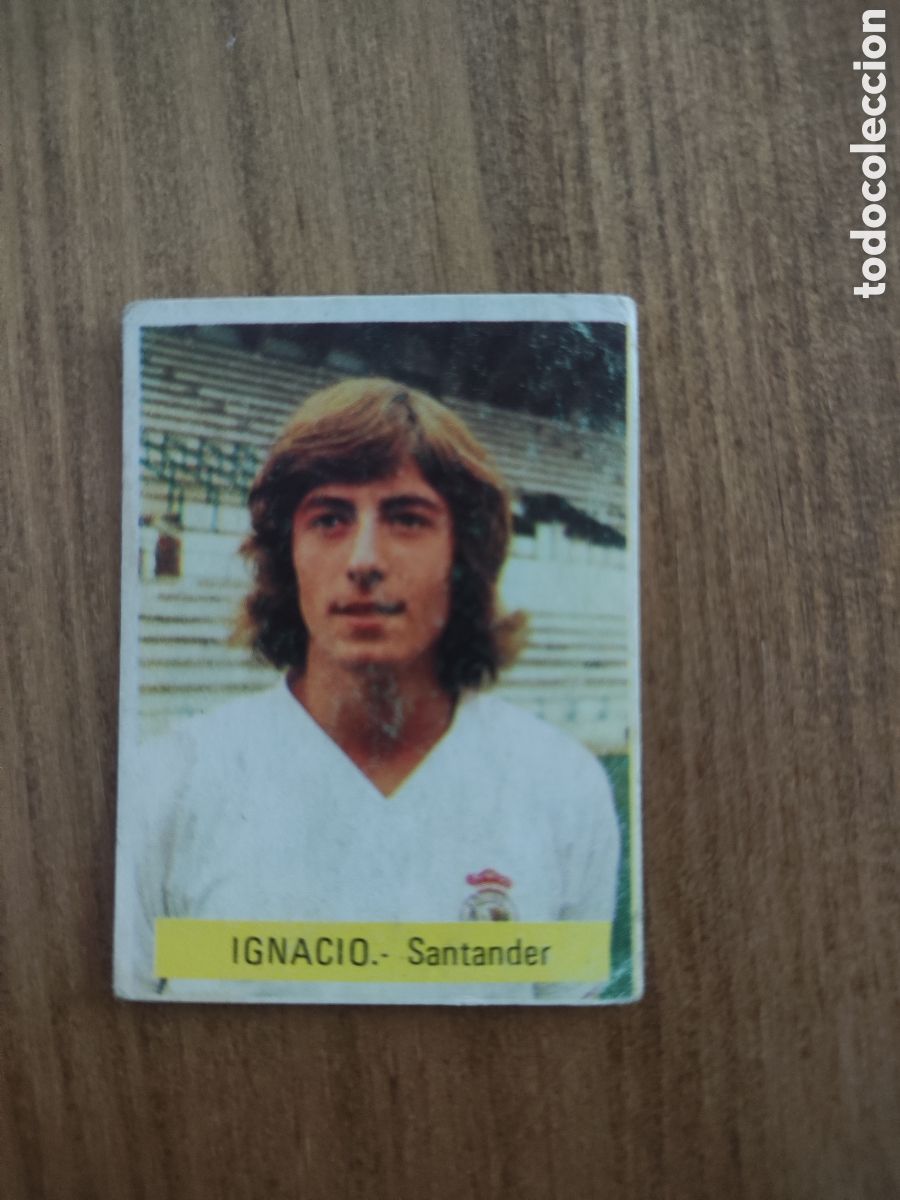 Cromos de F&uacute;tbol: Fini 75 76 sin pegar dep&oacute;sito MU Racing Santander Ignacio
