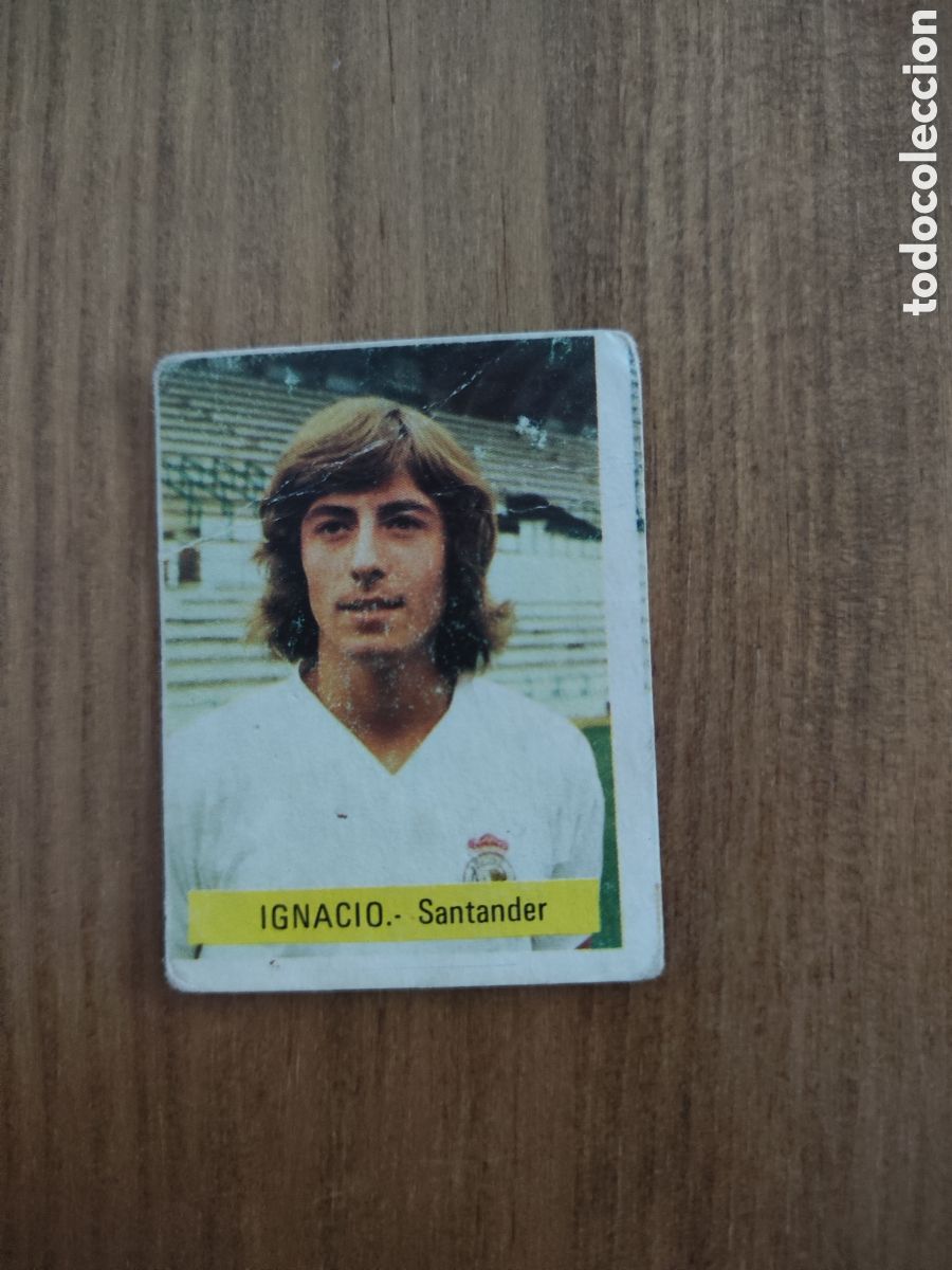Cromos de F&uacute;tbol: Fini 75 76 sin pegar dep&oacute;sito MU Racing Santander Ignacio