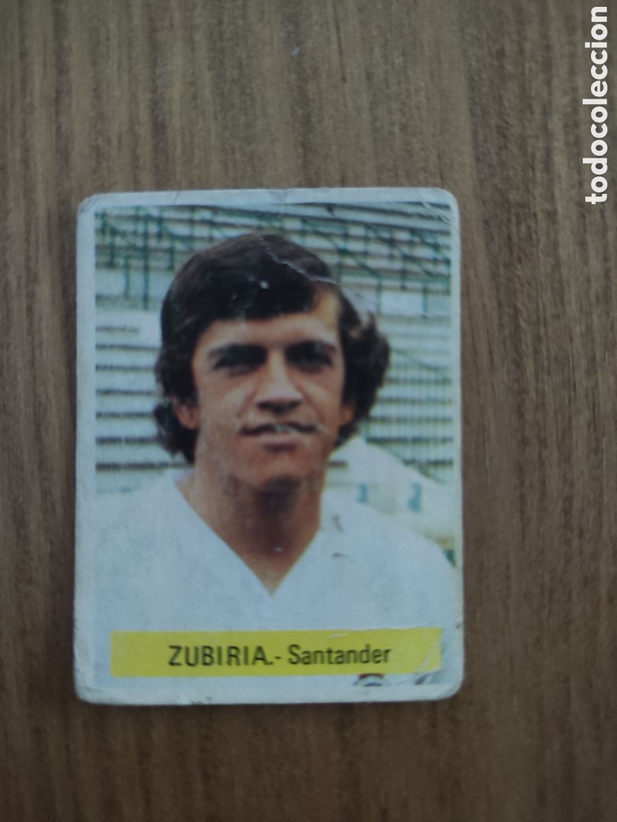 Cromos de F&uacute;tbol: Fini 75 76 sin pegar dep&oacute;sito MU Racing Santander Zuviria