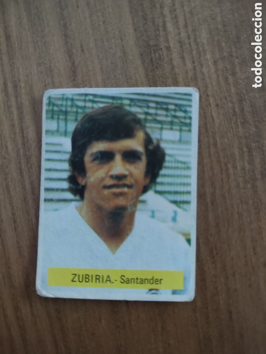 Cromos de F&uacute;tbol: Fini 75 76 sin pegar dep&oacute;sito MU Racing Santander Zuviria
