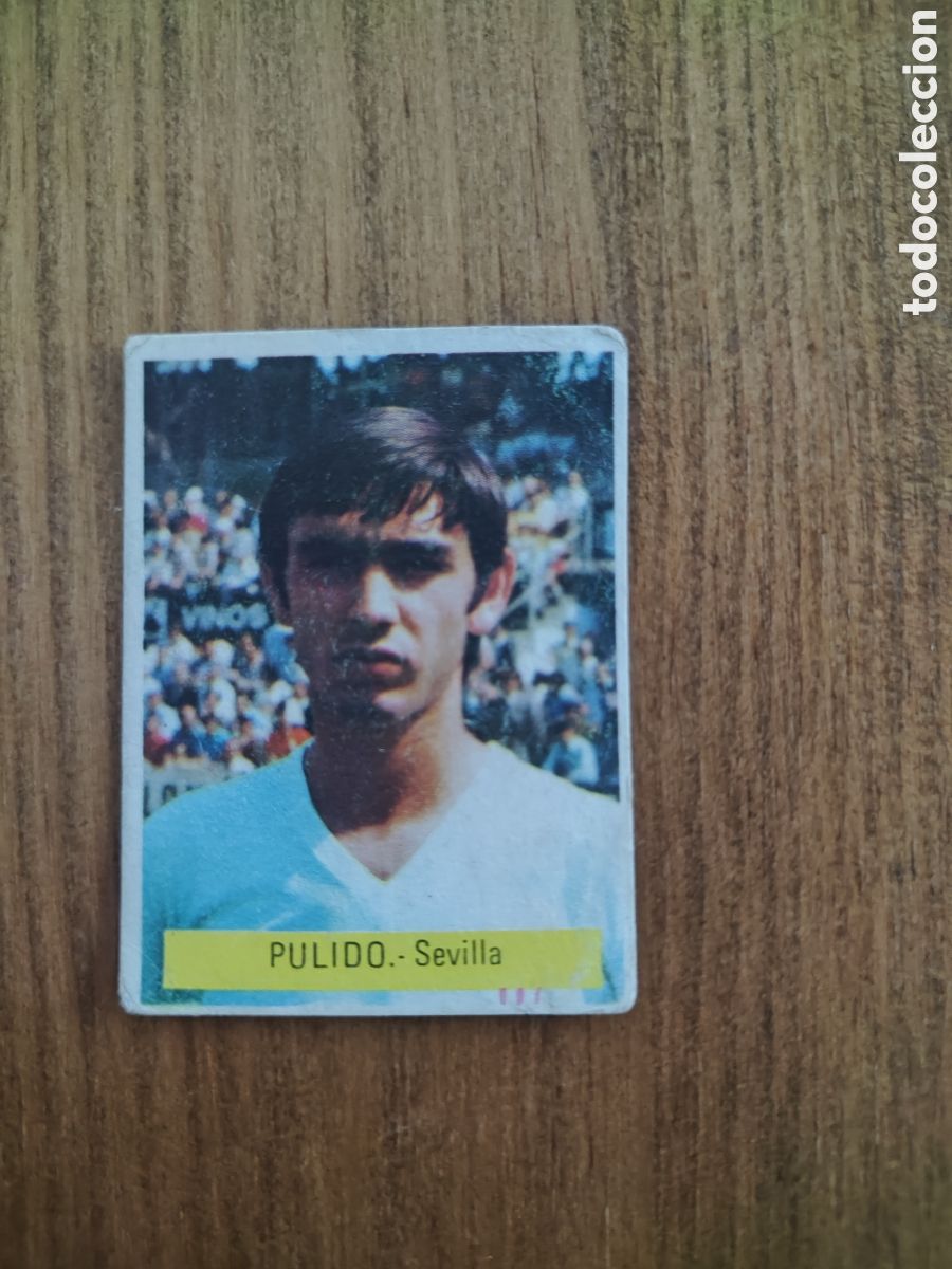 Cromos de F&uacute;tbol: Fini 75 76 sin pegar dep&oacute;sito MU Sevilla Pulido