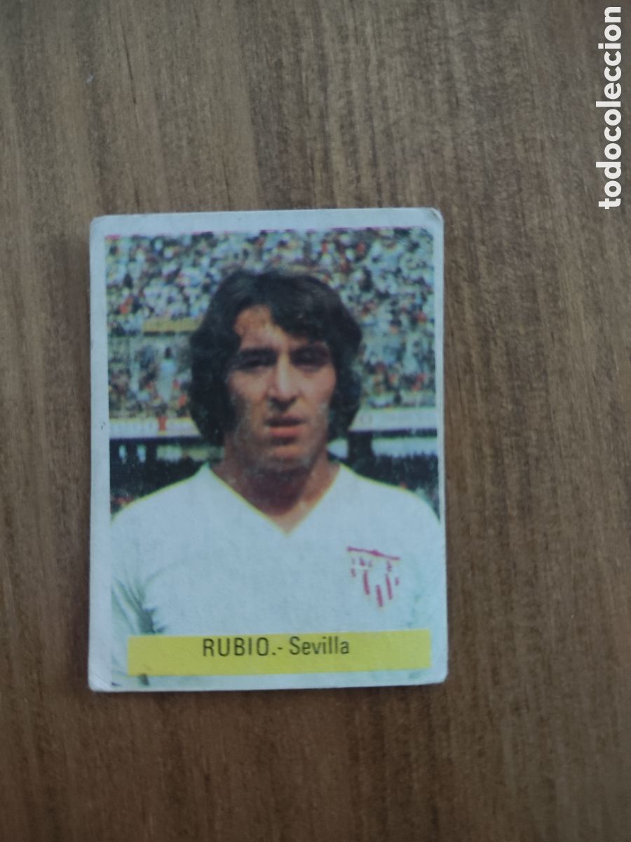 Cromos de F&uacute;tbol: Fini 75 76 sin pegar dep&oacute;sito MU Sevilla Rubio