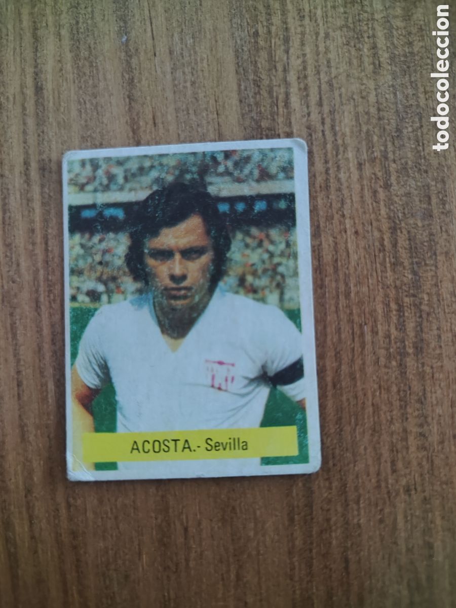 Cromos de F&uacute;tbol: Fini 75 76 sin pegar dep&oacute;sito MU Sevilla Acosta