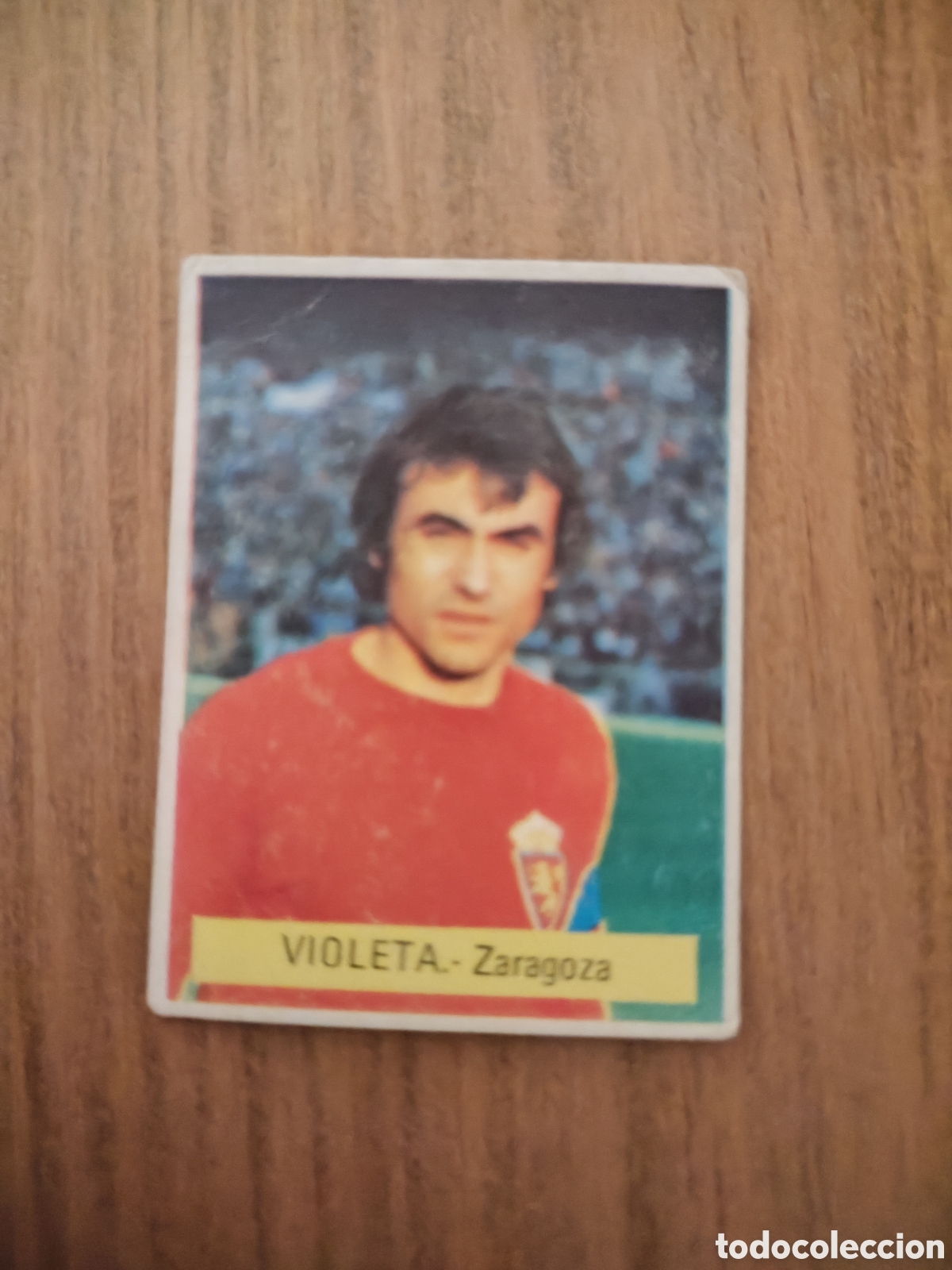 Figurine di Calcio: Fini 75 76 sin pegar dep&oacute;sito MU Zaragoza Violeta