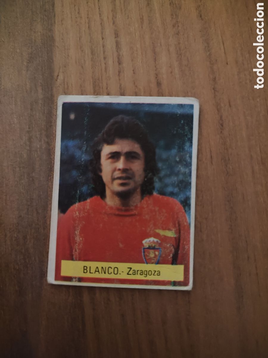 Figurine di Calcio: Fini 75 76 sin pegar dep&oacute;sito MU Zaragoza Cacho Blanco
