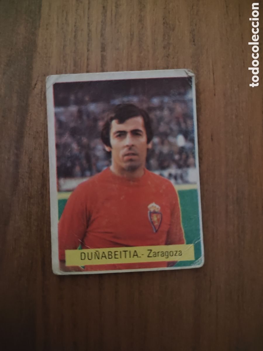 Figurine di Calcio: Fini 75 76 sin pegar dep&oacute;sito MU Zaragoza Du&ntilde;abeitia