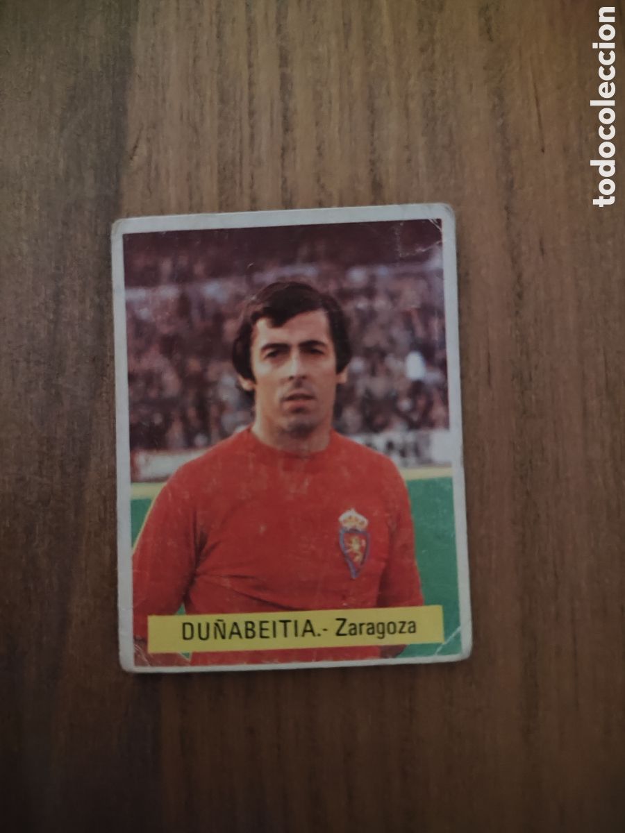 Figurine di Calcio: Fini 75 76 sin pegar dep&oacute;sito MU Zaragoza Du&ntilde;abeitia