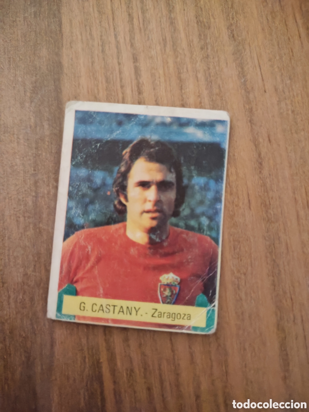 Cromos de F&uacute;tbol: Fini 75 76 sin pegar dep&oacute;sito MU Zaragoza Garc&iacute;a Castany