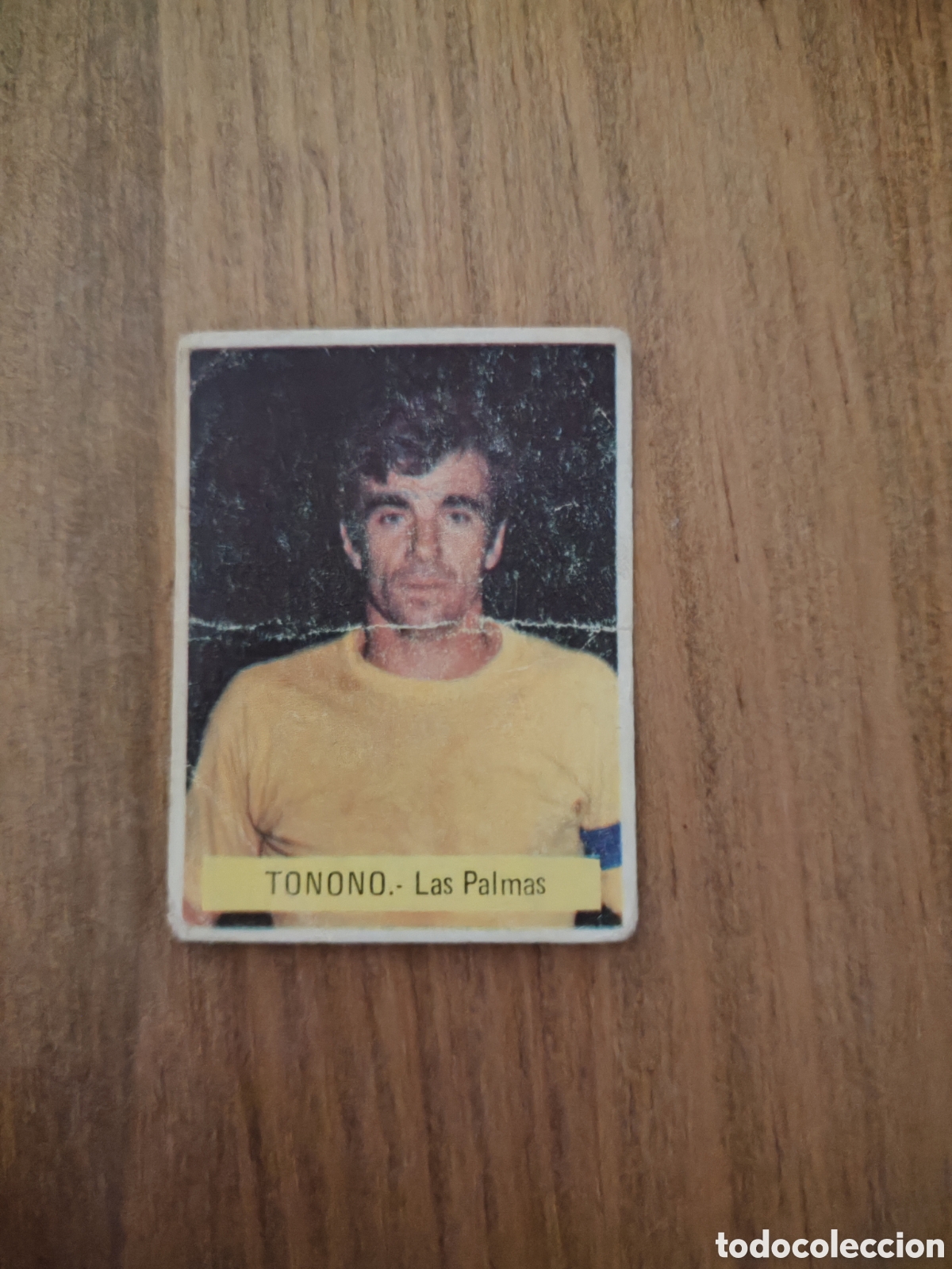 Cartes &agrave; collectionner de Football: Fini 75 76 sin pegar dep&oacute;sito MU UD Las Palmas Tonono con doblez central