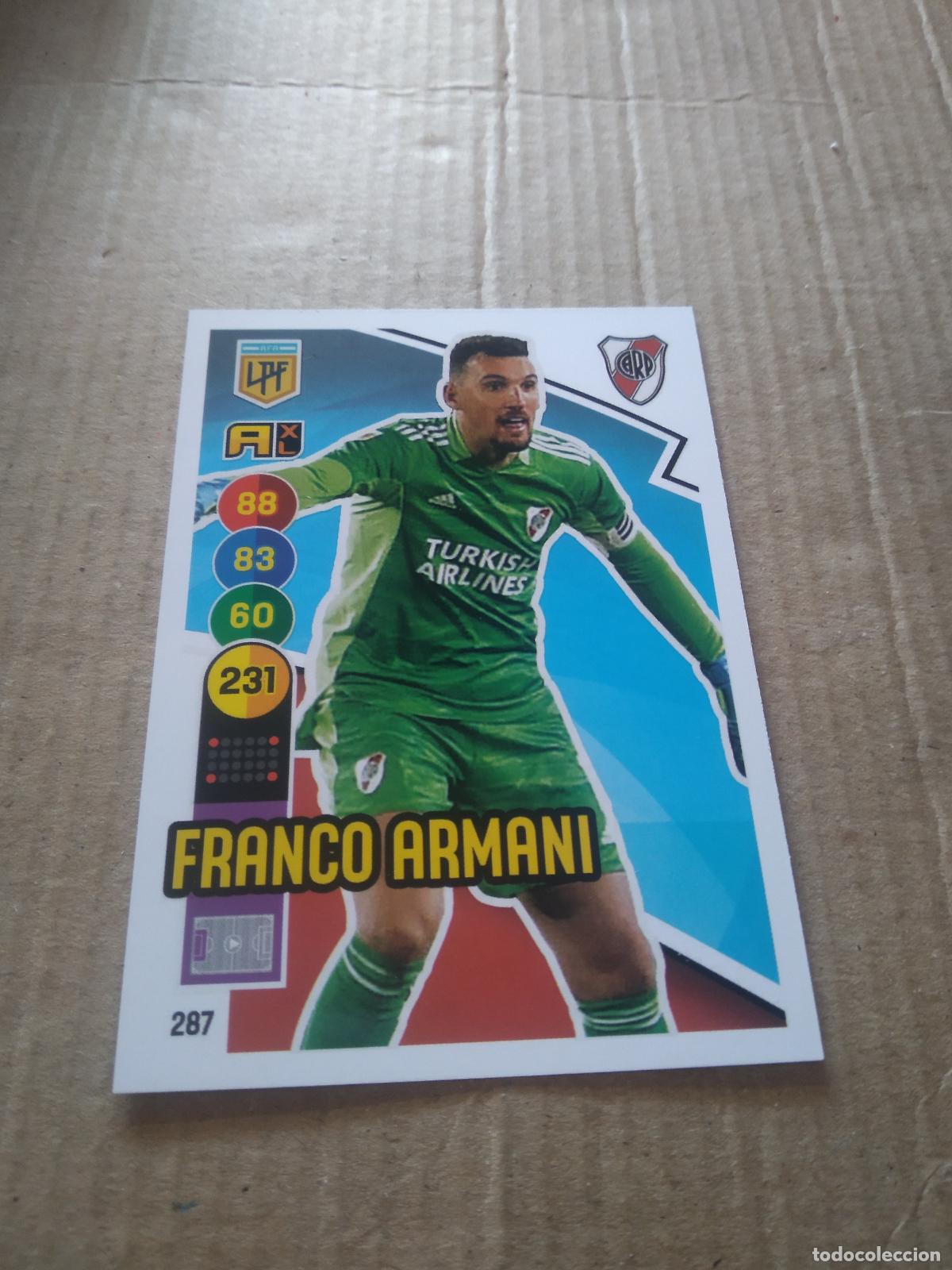 Cromos de F&uacute;tbol: 287 FRANCO ARMANI RIVER PLATE CROMO FUTBOL ARGENTINO PANINI LIGA ARGENTINA 2021 ADRENALYN