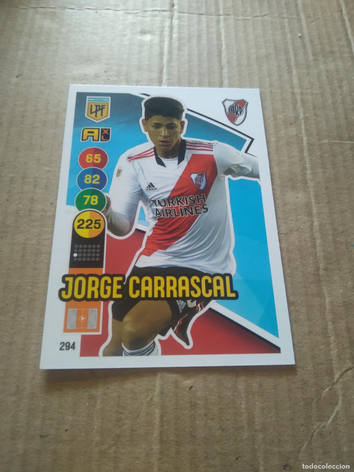 Cromos de F&uacute;tbol: 294 JORGE CARRASCAL RIVER PLATE CROMO FUTBOL ARGENTINO PANINI LIGA ARGENTINA 2021 ADRENALYN