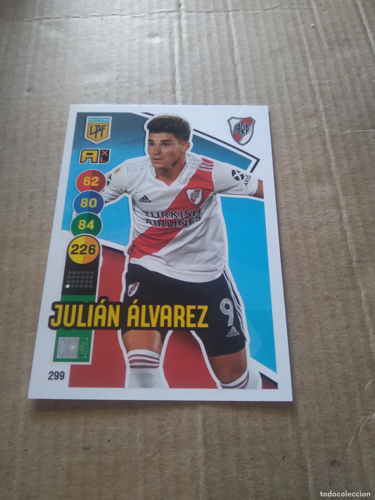 Cromos de F&uacute;tbol: 299 JULIAN ALVAREZ ROOKIE RIVER PLATE CROMO FUTBOL ARGENTINO PANINI LIGA ARGENTINA 2021 ADRENALYN