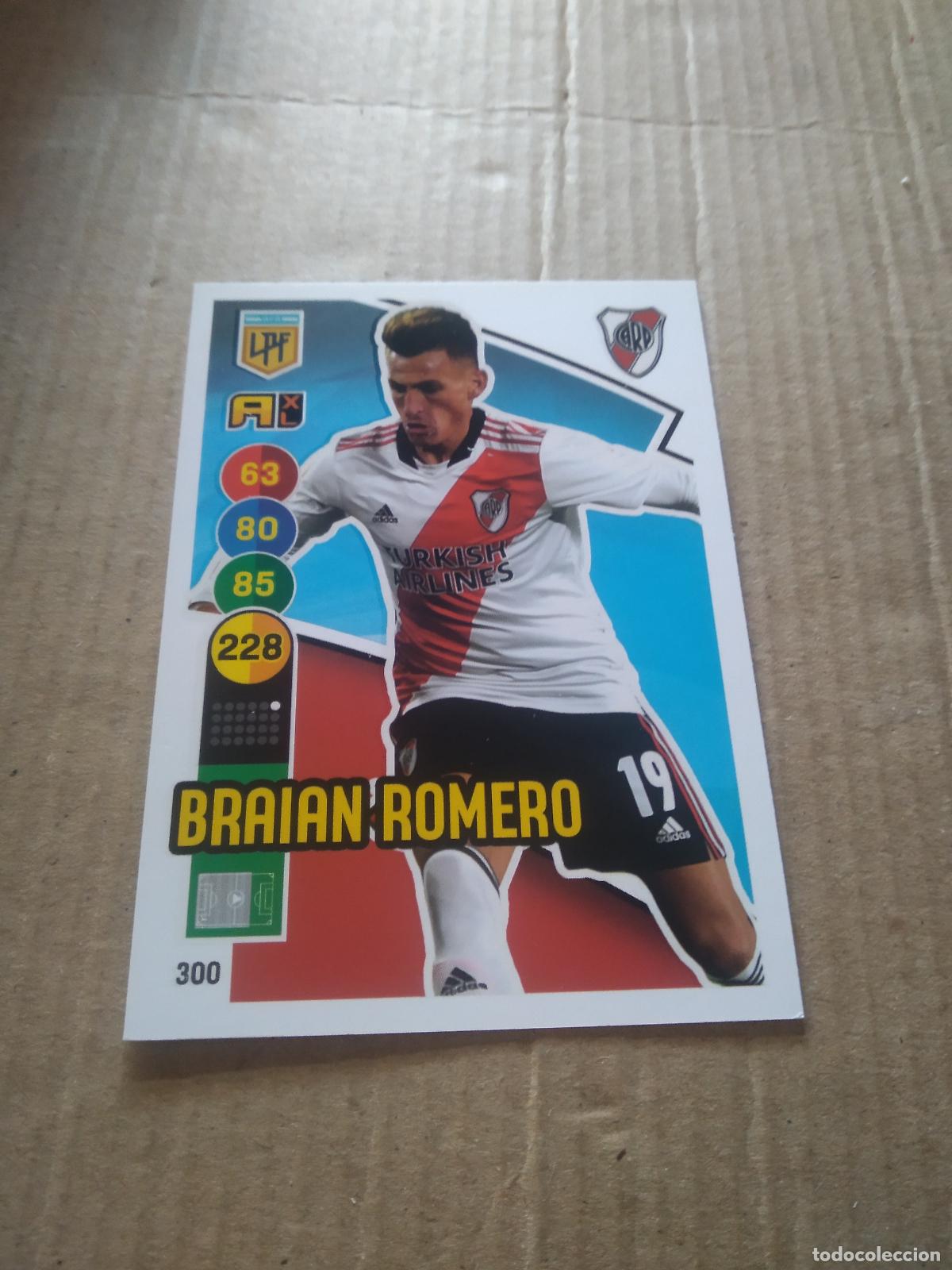 Cromos de F&uacute;tbol: 300 BRAIAN ROMERO ROOKIE RIVER PLATE CROMO FUTBOL ARGENTINO PANINI LIGA ARGENTINA 2021 ADRENALYN