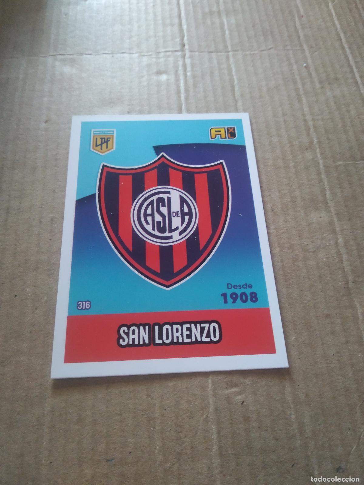 Cromos de F&uacute;tbol: 316 ESCUDO SAN LORENZO CROMO FUTBOL ARGENTINO PANINI LIGA ARGENTINA 2021 ADRENALYN