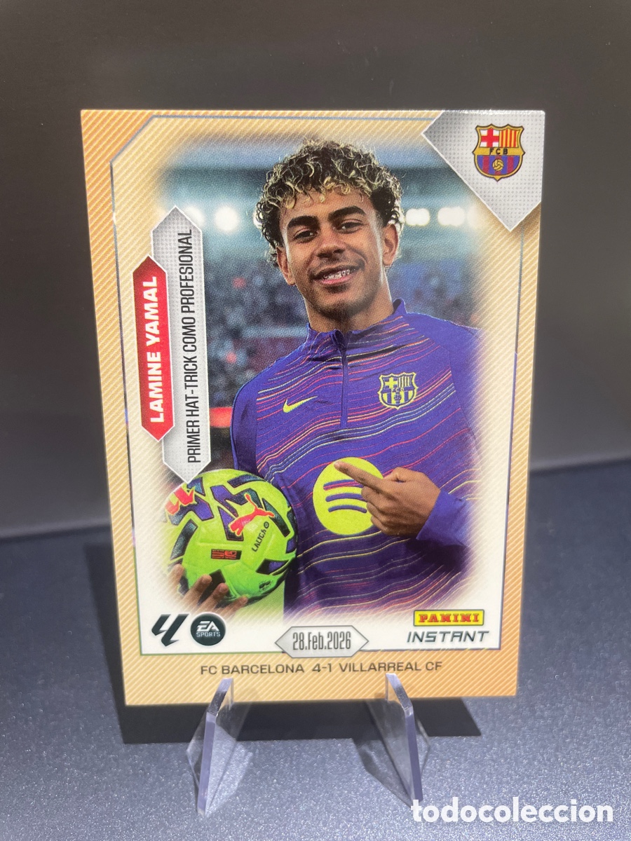 Cromos de F&uacute;tbol: Lamine Yamal Primer Hat-trick Panini Instant FC Barcelona