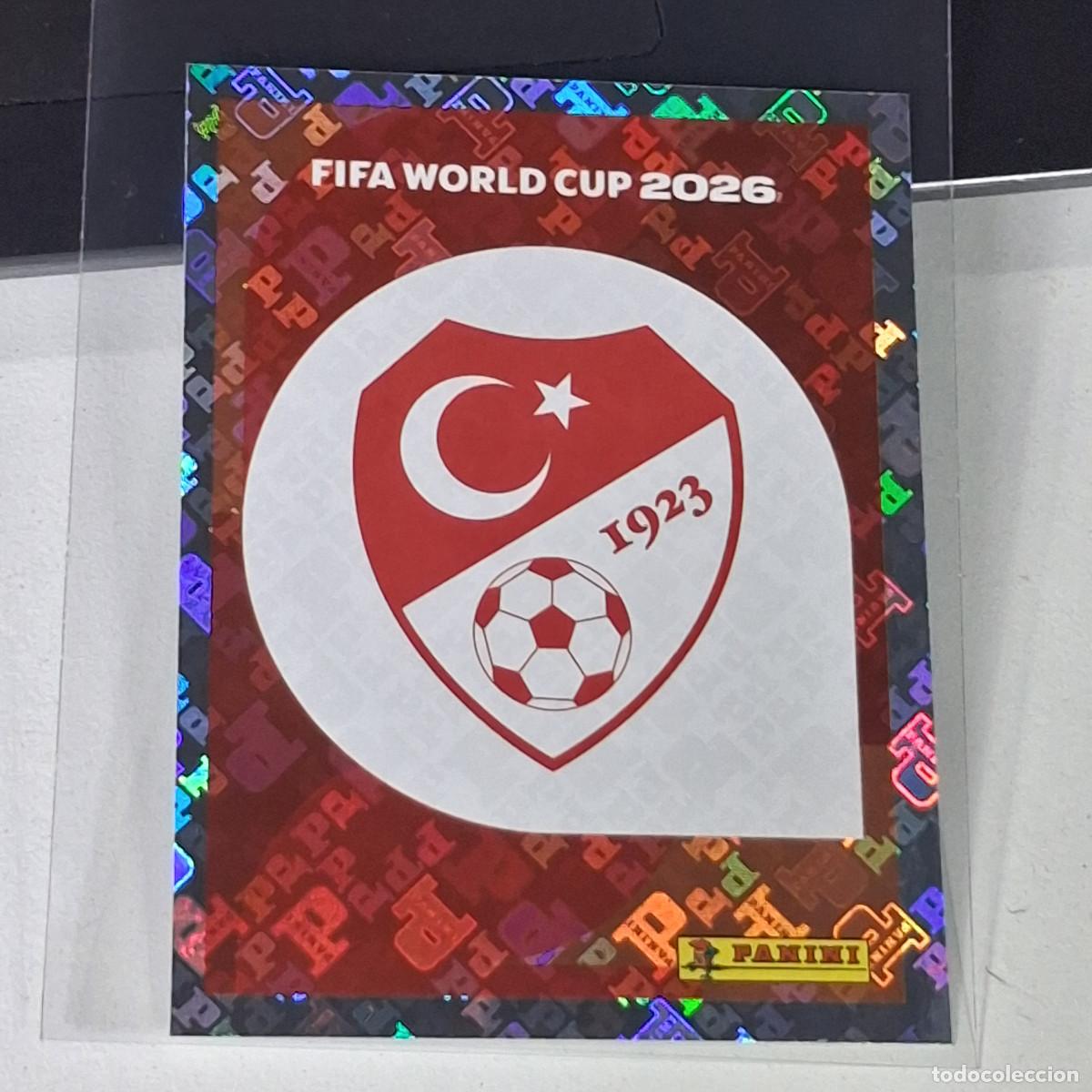Cromos de F&uacute;tbol: B12 TUR1 EMBLEM ESCUDO BADGE LOGO 1 TURQU&Iacute;A TUR MUNDIAL FIFA WORLD CUP 2026 STICKER PANINI