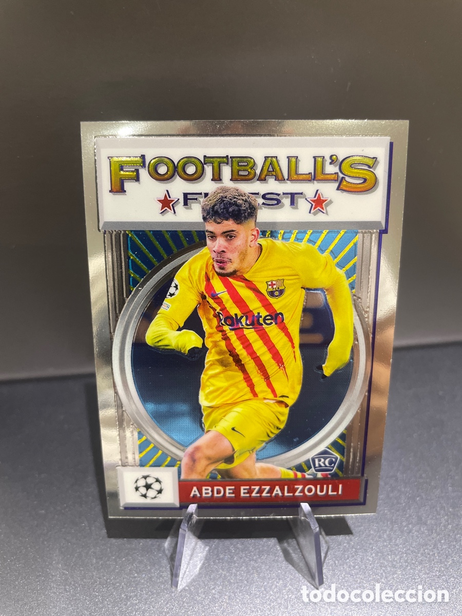 Cartes &agrave; collectionner de Football: Abde Ezzalzouli 186 Rookie Topps Finest 2021-22 FC Barcelona