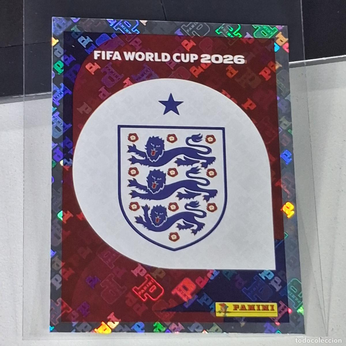 Cromos de F&uacute;tbol: B12 ENG1 EMBLEM ESCUDO 1 INGLATERRA ENGLAND LOGO BADGE MUNDIAL FIFA WORLD CUP 2026 STICKER PANINI