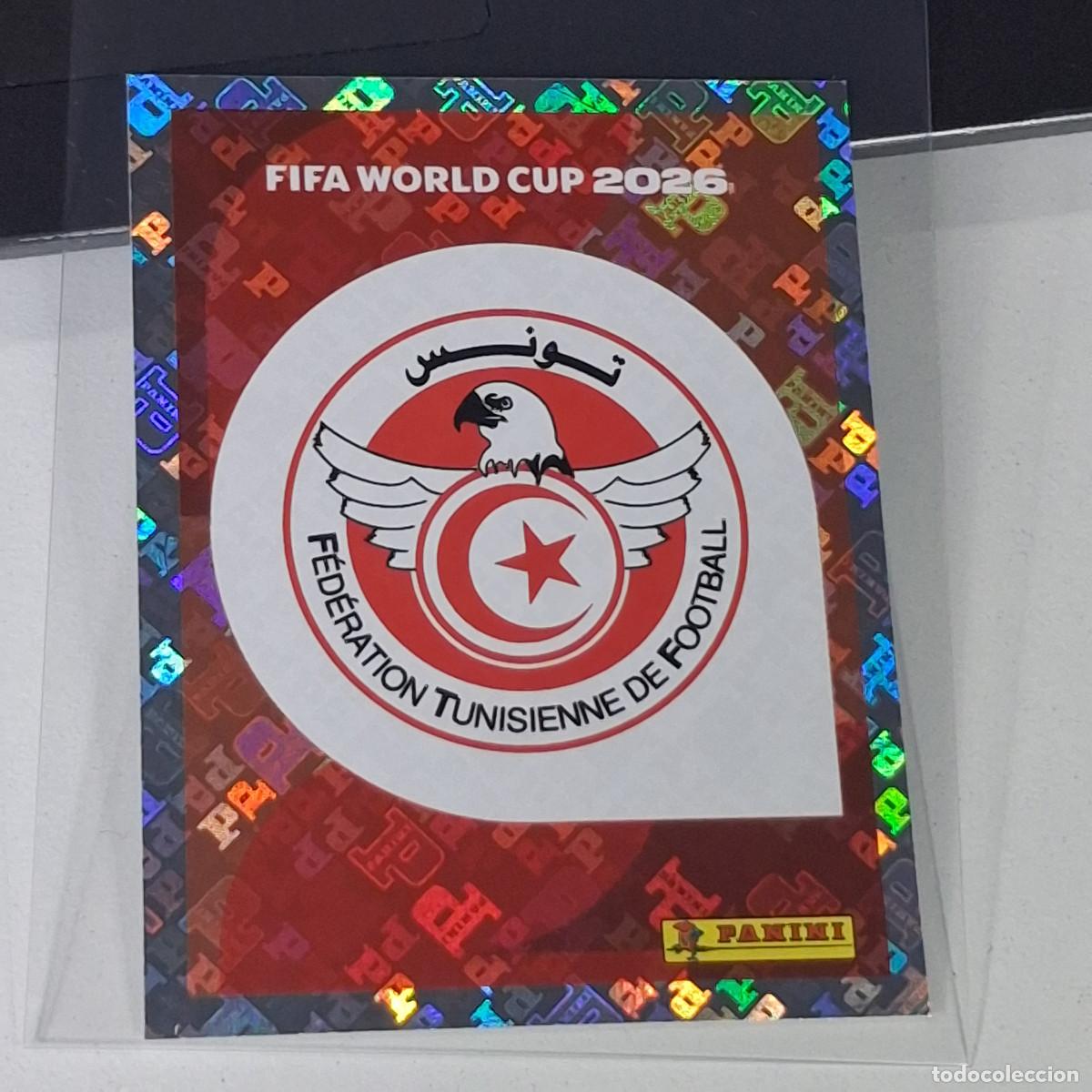 Cromos de F&uacute;tbol: B12 TUN 1 TUN1 ESCUDO LOGO BADGE TUNEZ TUNISIA MUNDIAL FIFA WORLD CUP 2026 STICKER PANINI