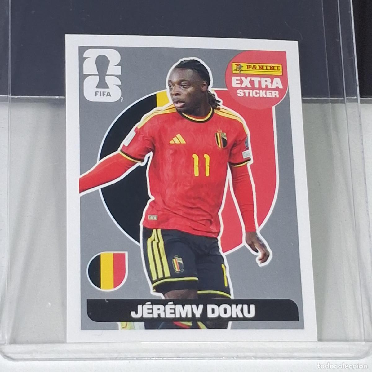 Cromos de F&uacute;tbol: C1 EXTRA STICKER DOKU BELGICA BELGIUM MUNDIAL FIFA WORLD CUP 2026 STICKER PANINI