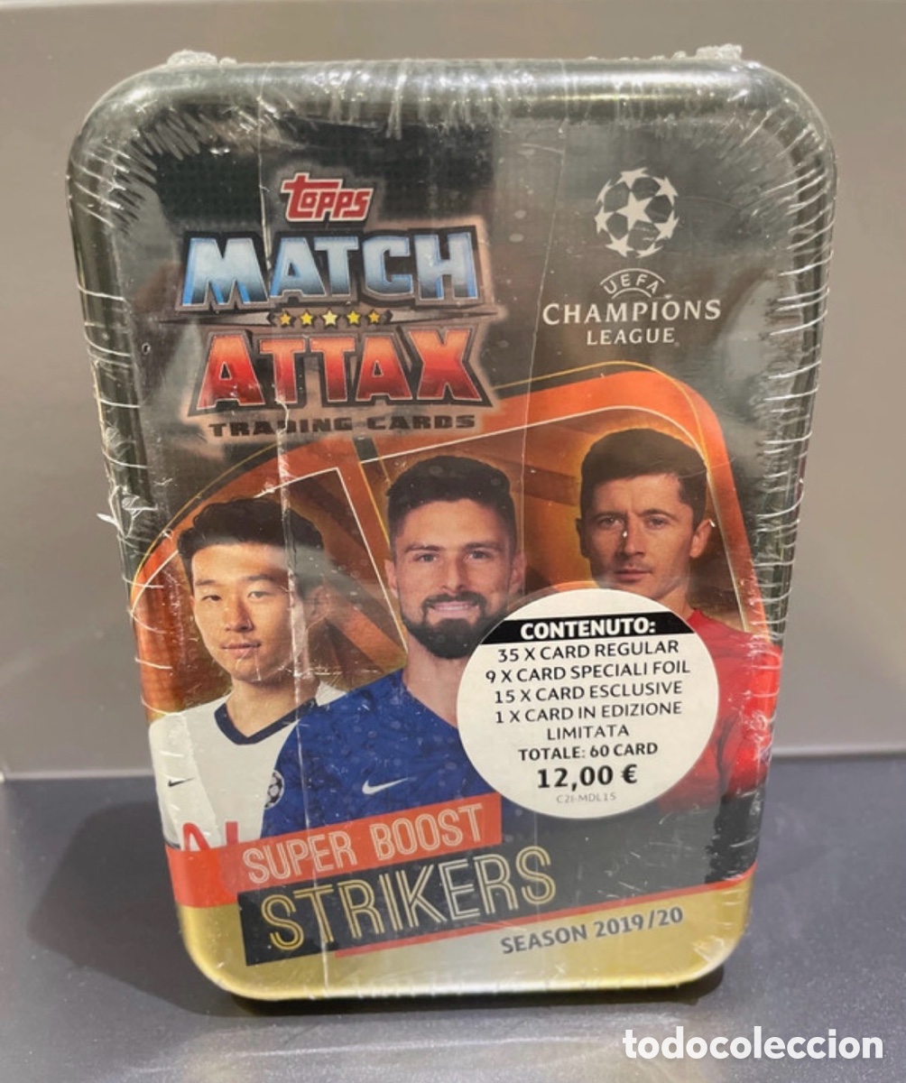 Cromos de F&uacute;tbol: Lata Super Boost Strickers Match Attax 2019/20
