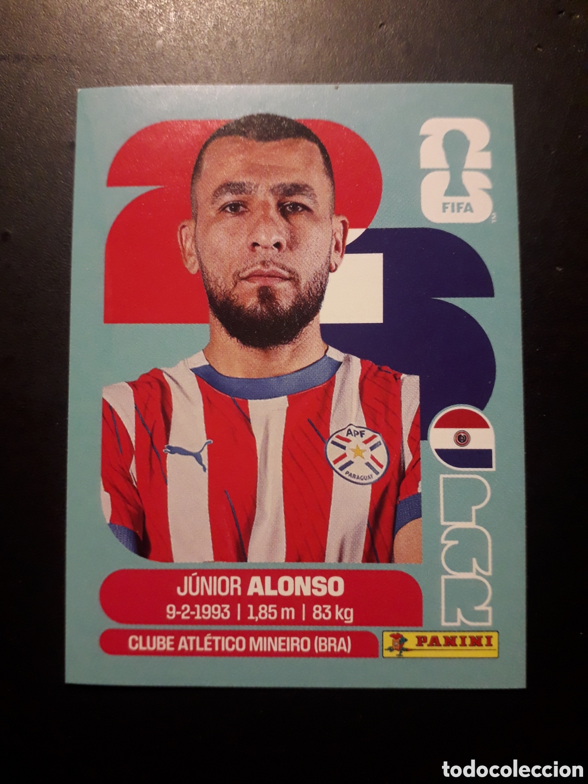 Cromos de F&uacute;tbol: ALONSO PARAGUAY PAR 8 MUNDIAL F&Uacute;TBOL 2026 FIFA WORLD CUP PANINI SIN PEGAR PEDIDO M&Iacute;NIMO 3&euro;