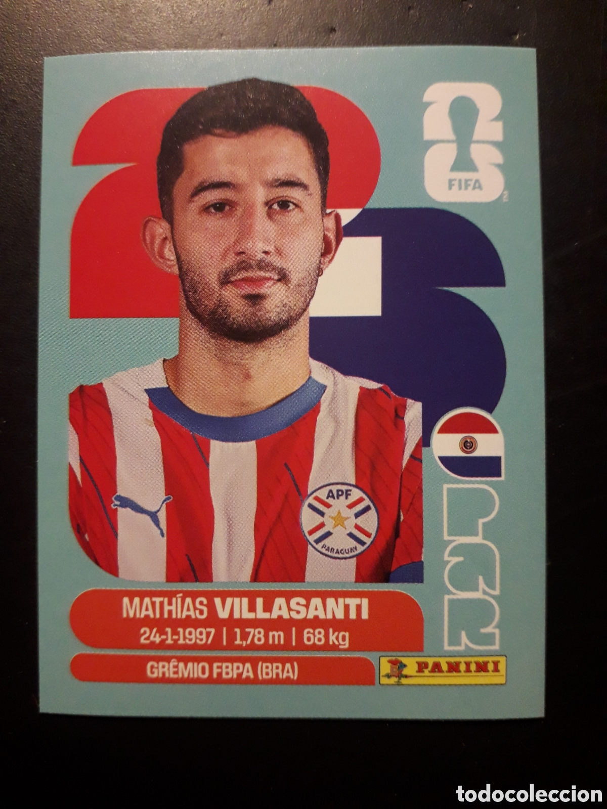 Cromos de F&uacute;tbol: VILLASANTI PARAGUAY PAR 9 MUNDIAL F&Uacute;TBOL 2026 FIFA WORLD CUP PANINI SIN PEGAR PEDIDO M&Iacute;NIMO 3&euro;