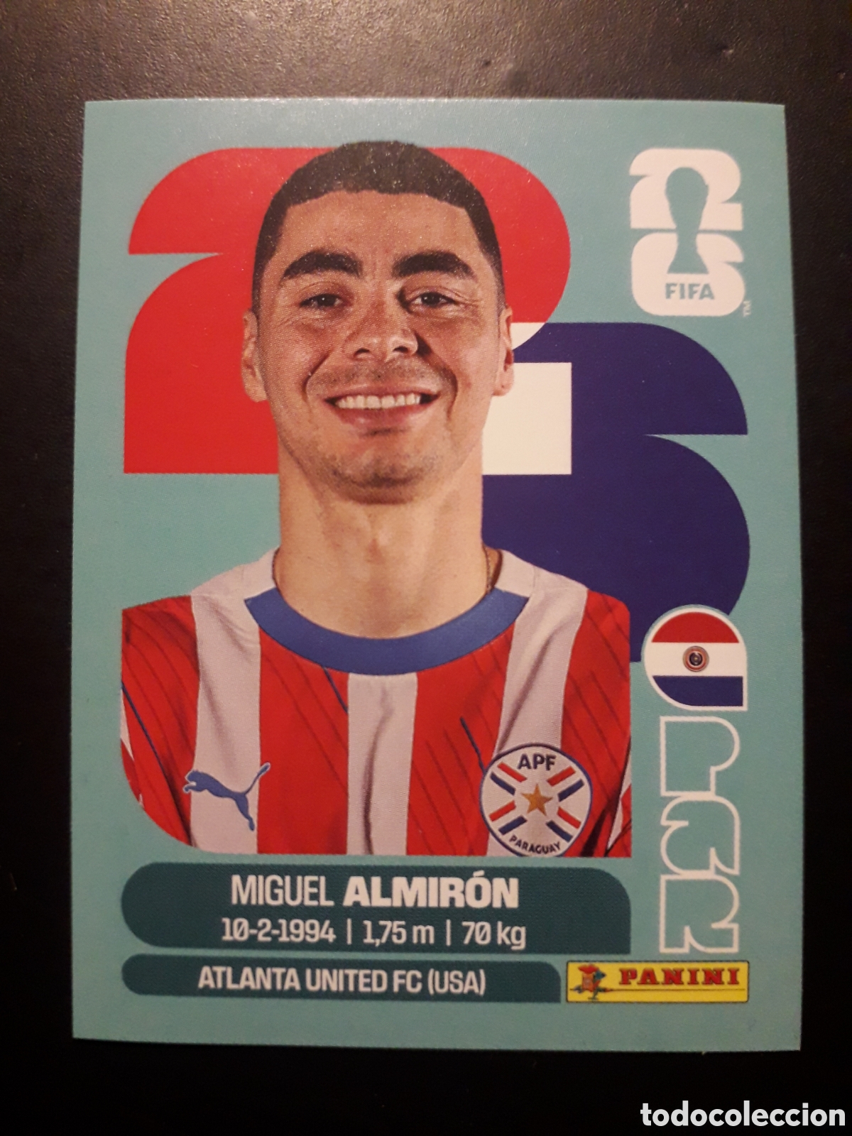 Cromos de F&uacute;tbol: ALMIR&Oacute;N PARAGUAY PAR 17 MUNDIAL F&Uacute;TBOL 2026 FIFA WORLD CUP PANINI SIN PEGAR PEDIDO M&Iacute;NIMO 3&euro;