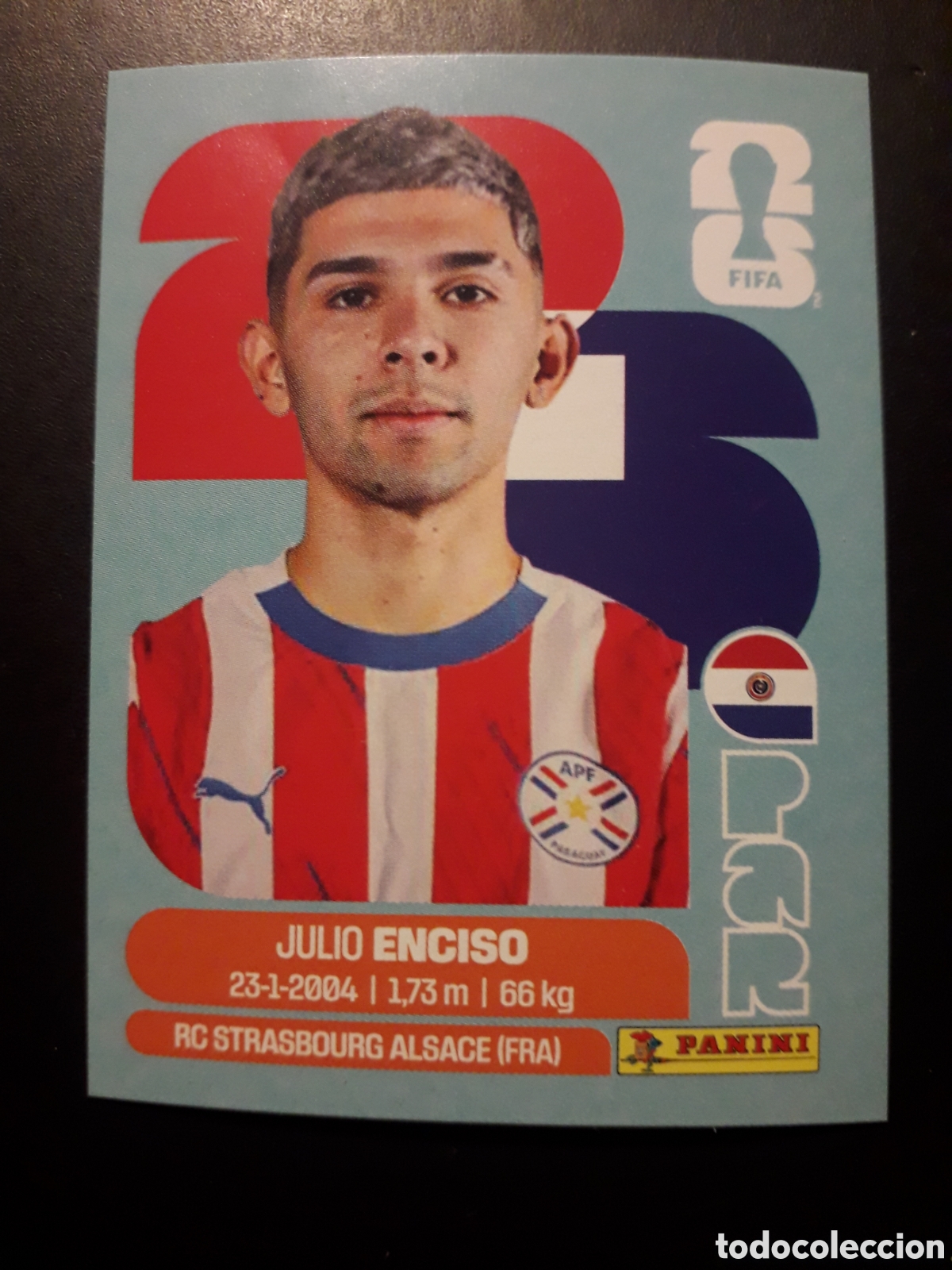 Cromos de F&uacute;tbol: ENCISO PARAGUAY PAR 15 MUNDIAL F&Uacute;TBOL 2026 FIFA WORLD CUP PANINI SIN PEGAR PEDIDO M&Iacute;NIMO 3&euro;
