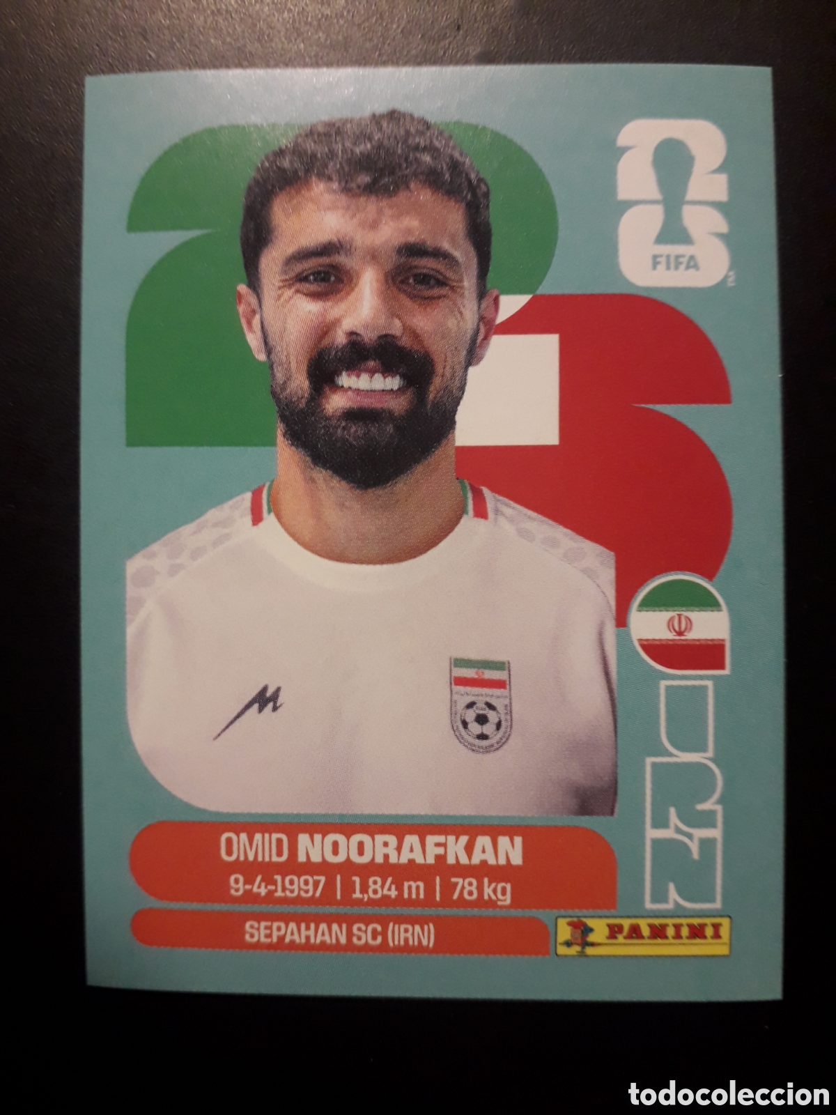 Cromos de F&uacute;tbol: NOORAFKAN IR&Aacute;N IRN 14 MUNDIAL F&Uacute;TBOL 2026 FIFA WORLD CUP PANINI SIN PEGAR PEDIDO M&Iacute;NIMO 3&euro;
