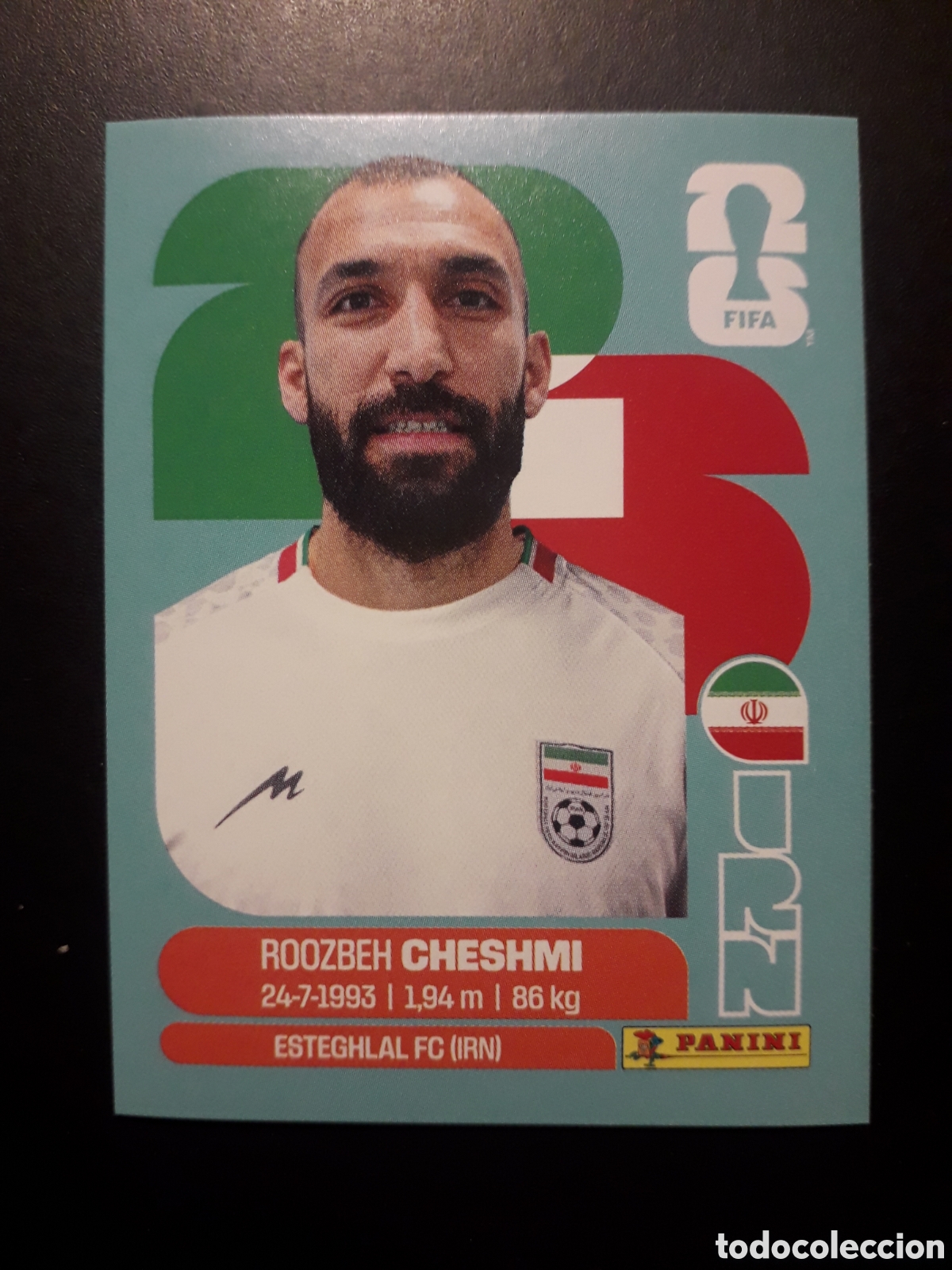 Cromos de F&uacute;tbol: CHESHMI IR&Aacute;N IRN 15 MUNDIAL F&Uacute;TBOL 2026 FIFA WORLD CUP PANINI SIN PEGAR PEDIDO M&Iacute;NIMO 3&euro;