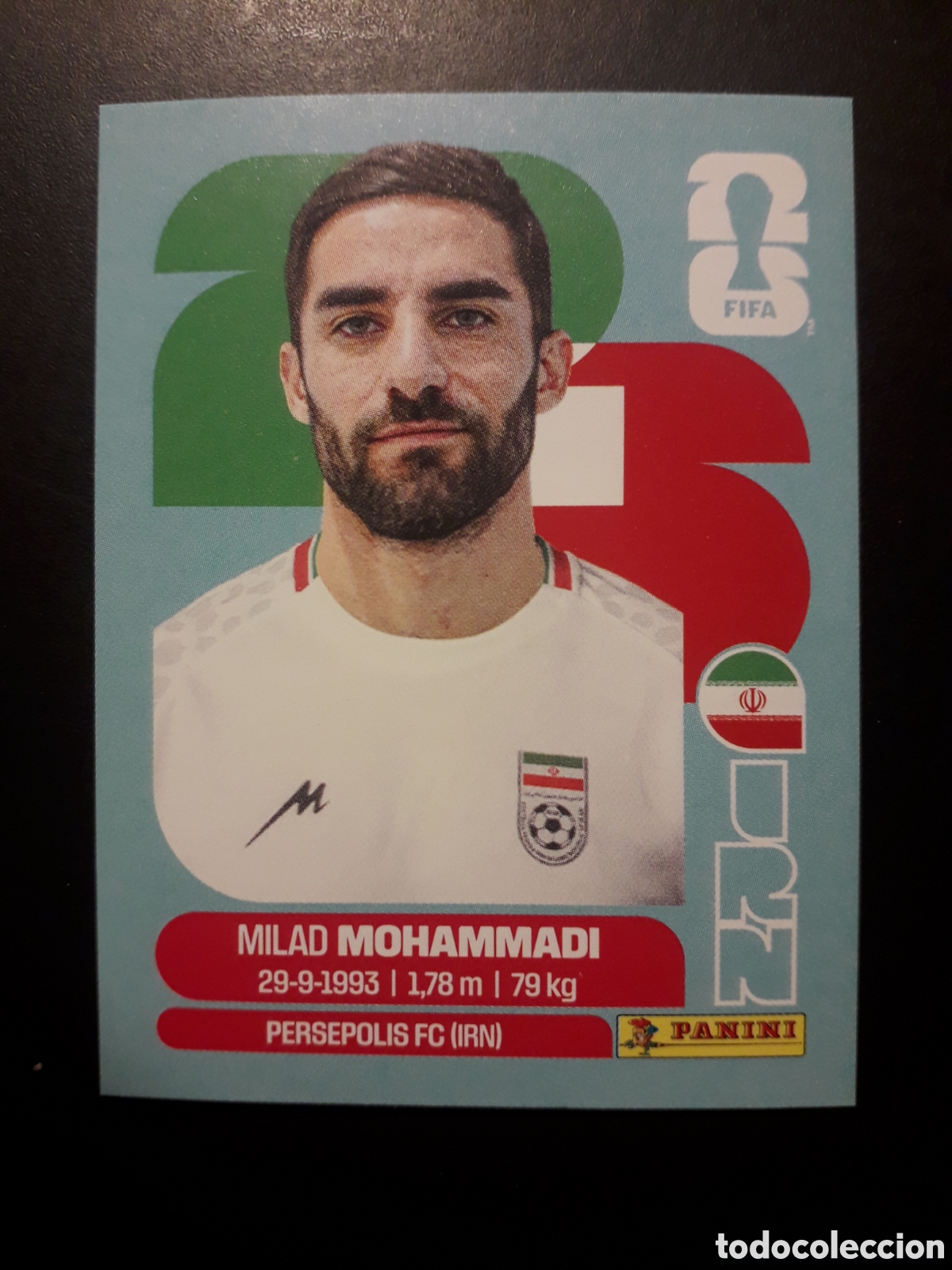 Cromos de F&uacute;tbol: MOHAMMADI IR&Aacute;N IRN 5 MUNDIAL F&Uacute;TBOL 2026 FIFA WORLD CUP PANINI SIN PEGAR PEDIDO M&Iacute;NIMO 3&euro;