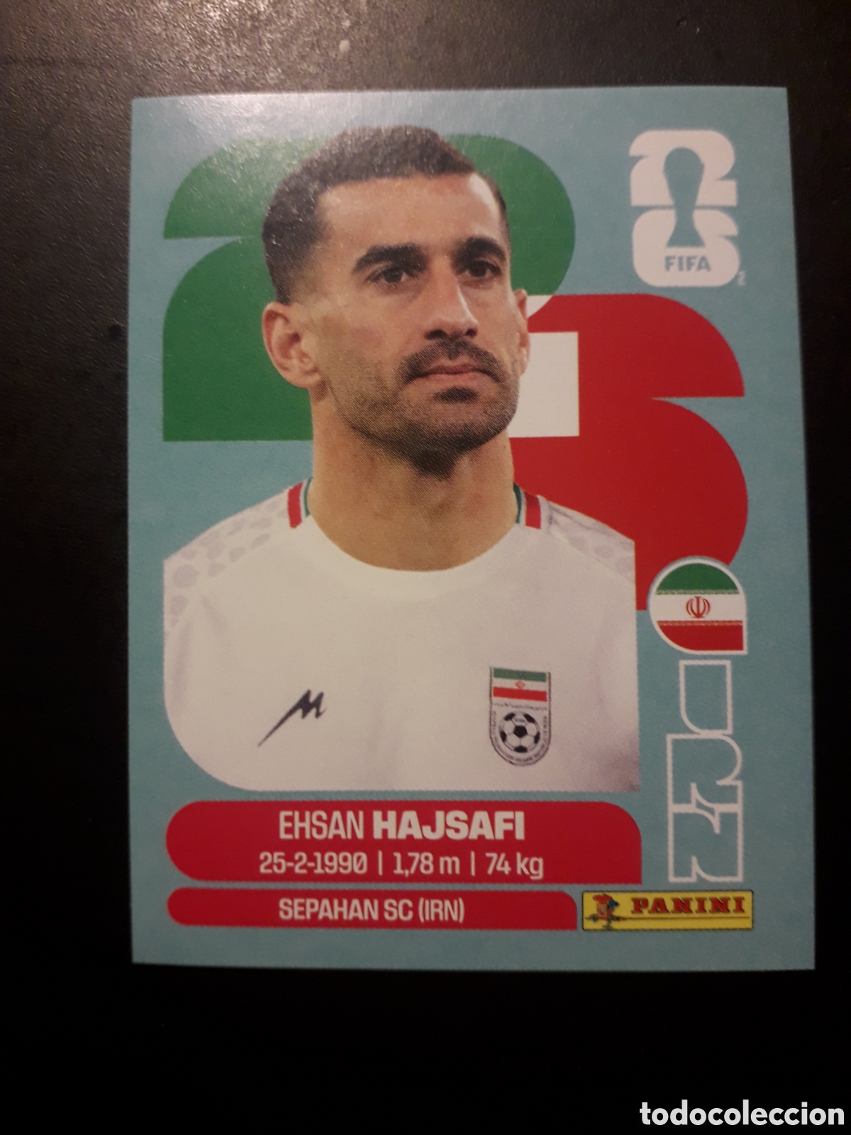 Cromos de F&uacute;tbol: HAJSAFI IR&Aacute;N IRN 4 MUNDIAL F&Uacute;TBOL 2026 FIFA WORLD CUP PANINI SIN PEGAR PEDIDO M&Iacute;NIMO 3&euro;