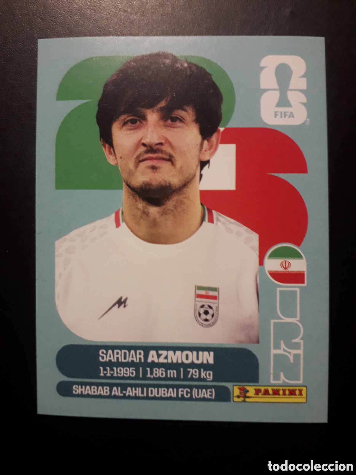 Cromos de F&uacute;tbol: AZMOUN IR&Aacute;N IRN 17 MUNDIAL F&Uacute;TBOL 2026 FIFA WORLD CUP PANINI SIN PEGAR PEDIDO M&Iacute;NIMO 3&euro;